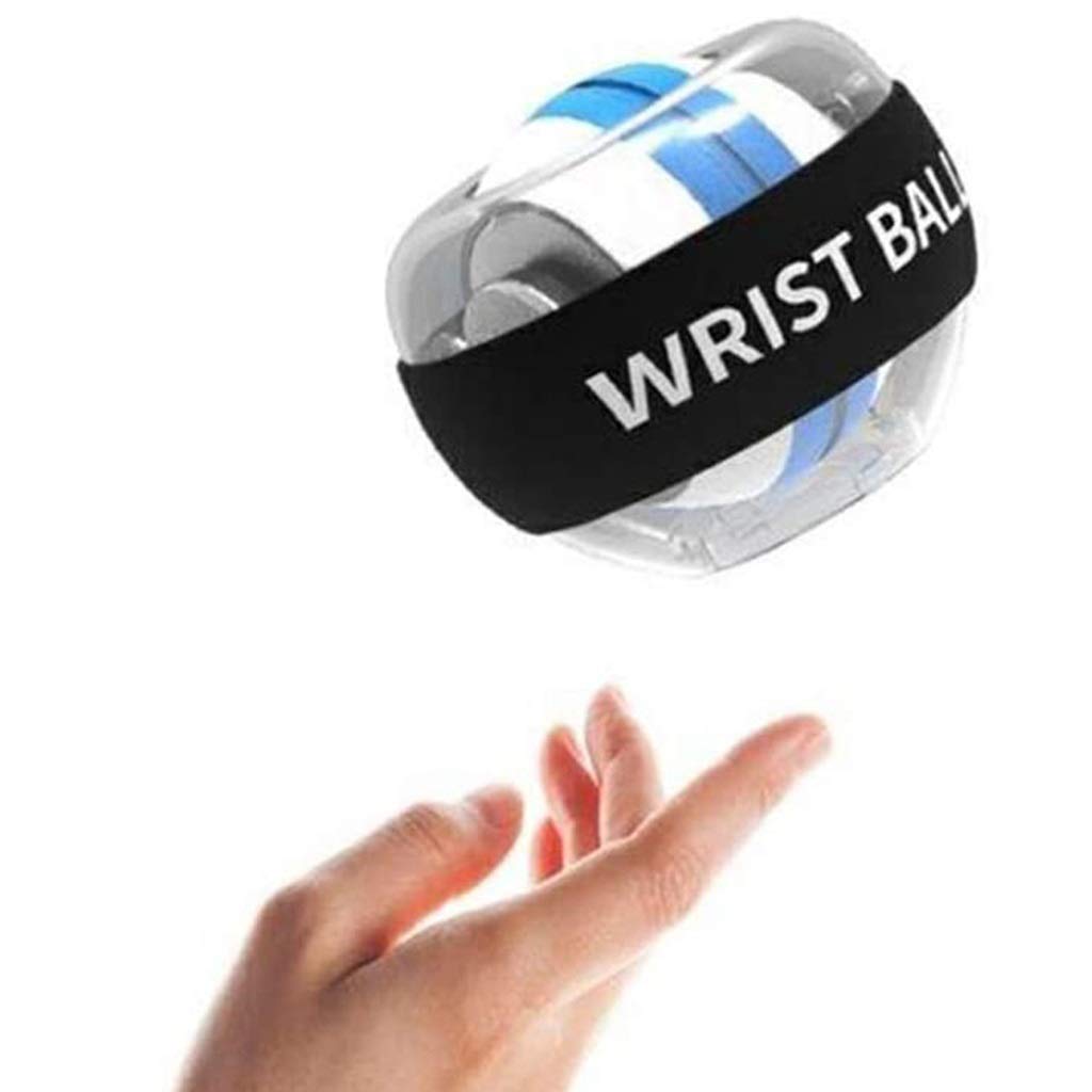Gyro Ball Wrist Trainer - Push Start Spinner Exercise Ball with LED Lights & Metal Centrifugal Core (Red) - Perfect for Hand Therapy, Strength Training & Stress Relief