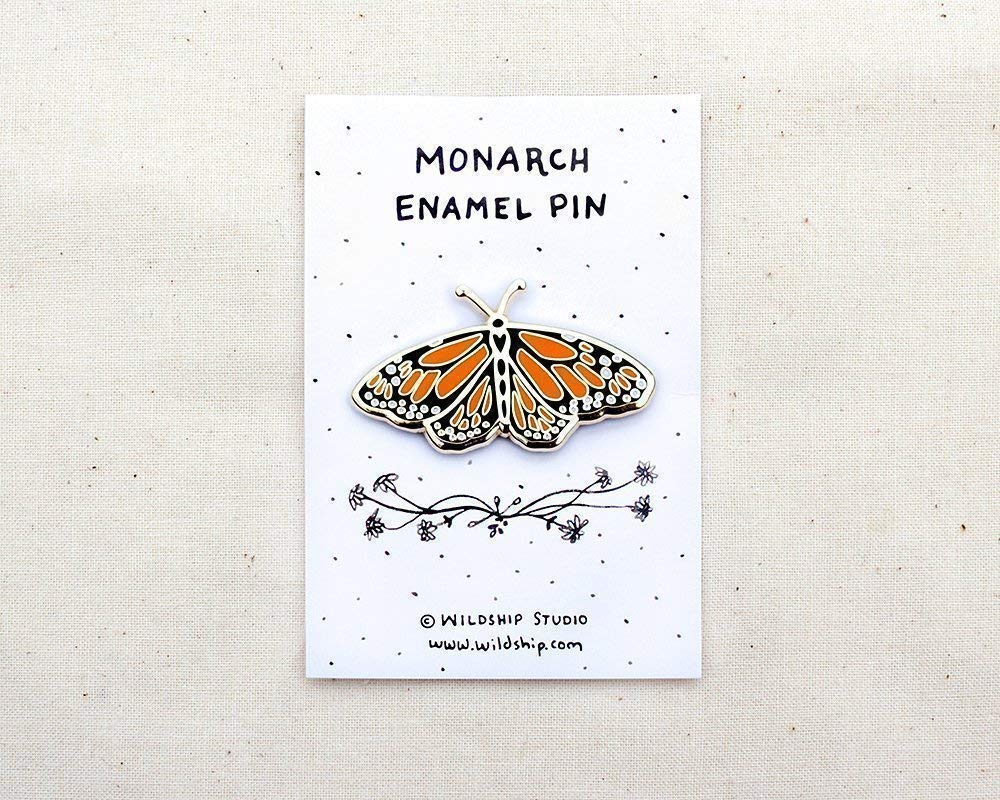 Monarch Butterfly Enamel Pin - Elegant Lapel Pin Badge for Women & Men - Perfect for Jackets, Bags, Hats & Gifts