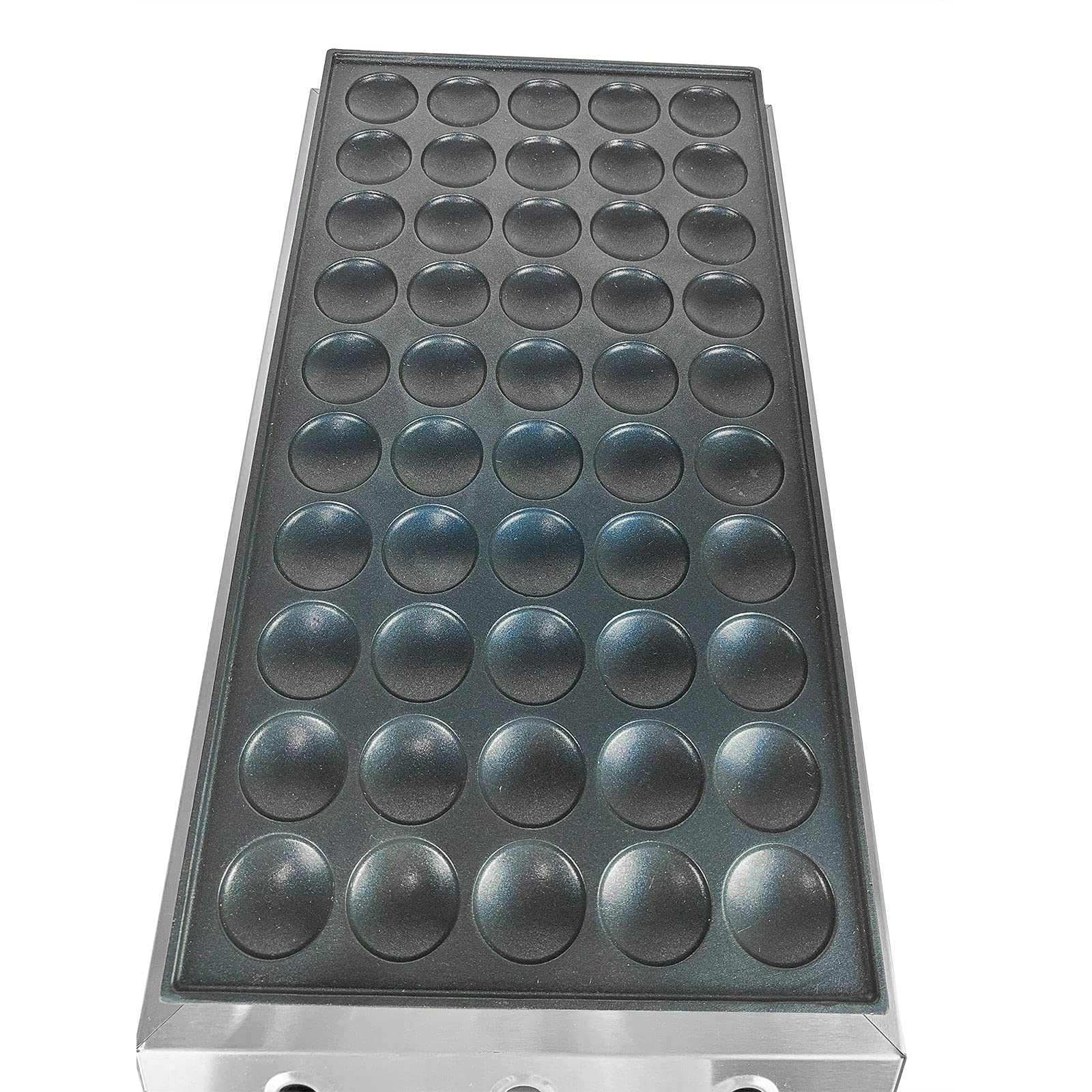Nonstick LPG Gas Mini Dutch Pancake Maker Machine - 50Pcs Commercial Waffle Iron for Muffins & Pancakes - Perfect for Home, Cafes & Restaurants (LPG Gas Powered)