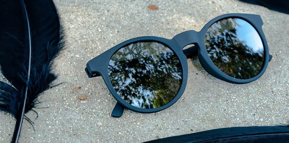 goodr Circle G Sunglasses - Polarized Aviator Style in Obsidian Black | UV Protection for Running, Cycling & Outdoor Activities