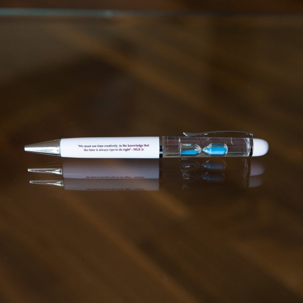 Floating Hourglass Pen - Unique Gravity Defying Ballpoint Pen for Writing, Gifts, and Office Use - Perfect for Home, Office, and Creative Workspaces