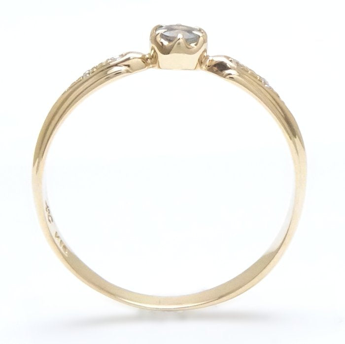 4℃ Aquamarine Diamond Ring in 18K Yellow Gold - Elegant Jewelry for Weddings, Anniversaries & Special Occasions