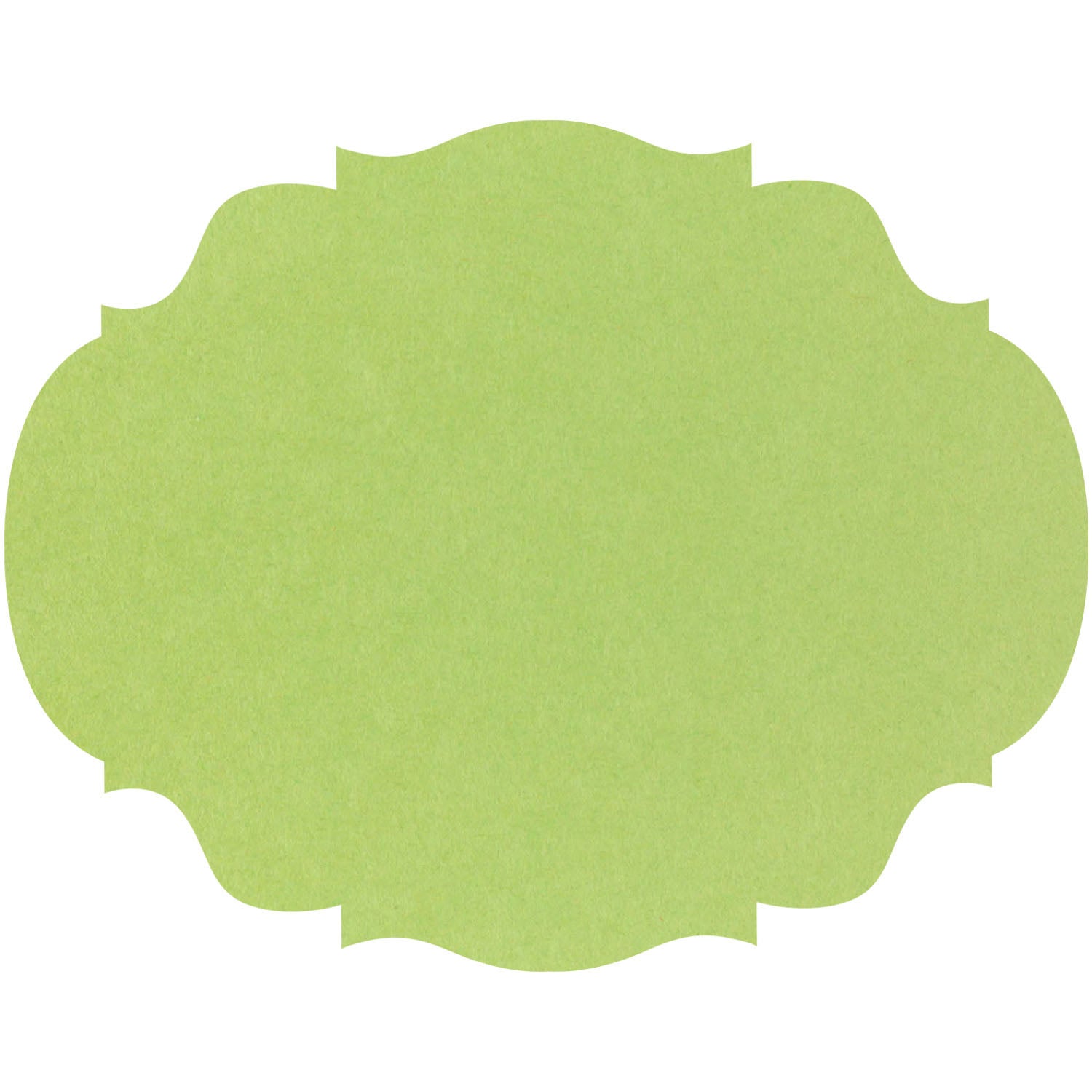 Bright Green French Frame Die Cut Placemat - Elegant Dining Table Decor for Parties, Weddings & Home Decor