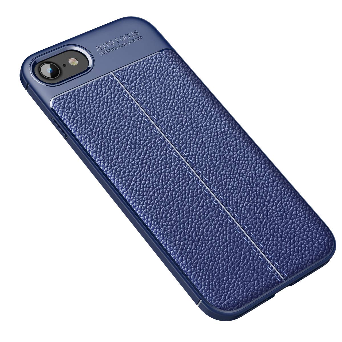 Premium Leather Texture Shockproof Case for iPhone SE (2nd Gen/2020), iPhone 7 & iPhone 8 - Slim Protective Cover with Anti-Slip Grip (Blue) | Perfect for Daily Use, Travel & Outdoor Activities