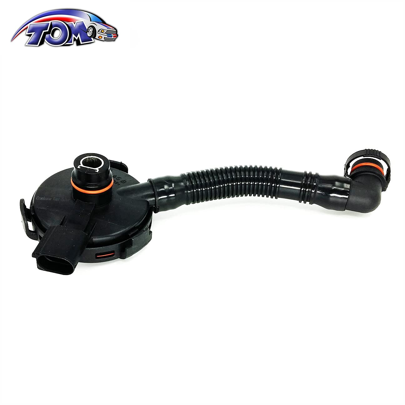 TOM - PCV Crankcase Vent Valve with Hose Compatible with 2004-2006 VW Touareg (Part# 022103765A) - Engine Emission Control System Replacement Part