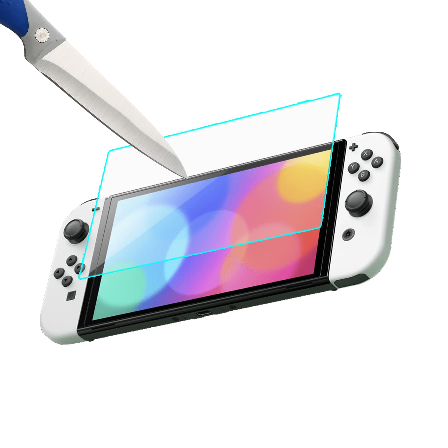 Mr.Shield Tempered Glass Screen Protector for Nintendo Switch OLED - 9H Hardness, Anti-Scratch, Bubble-Free (3-Pack) - Perfect for Gaming Protection and Travel Use