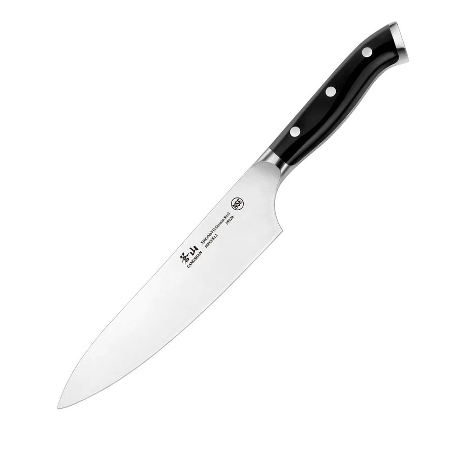 Cangshan 59120 D Series 8-Inch Forged German Steel Chef's Knife - Professional Kitchen Knife for Cooking, Slicing & Dicing - Perfect for Home Chefs & Culinary Enthusiasts