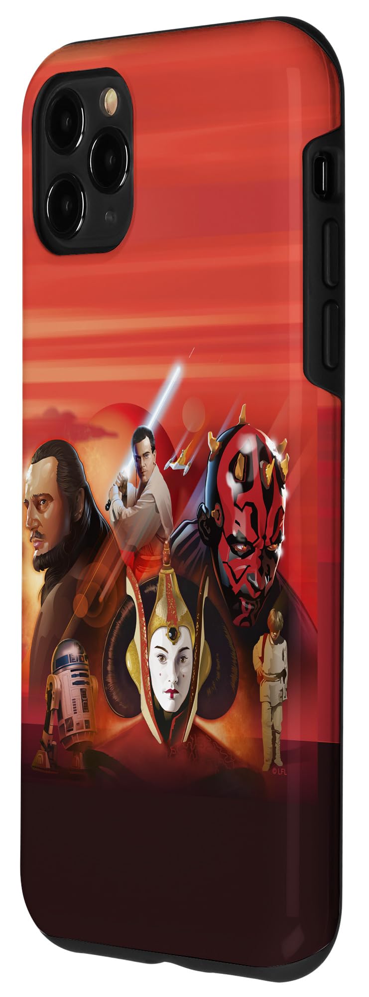 iPhone 11 Pro Max Star Wars The Phantom Menace Exclusive Character Portrait Phone Case - Durable Protective Cover for Fans, Perfect for Daily Use & Star Wars Movie Nights