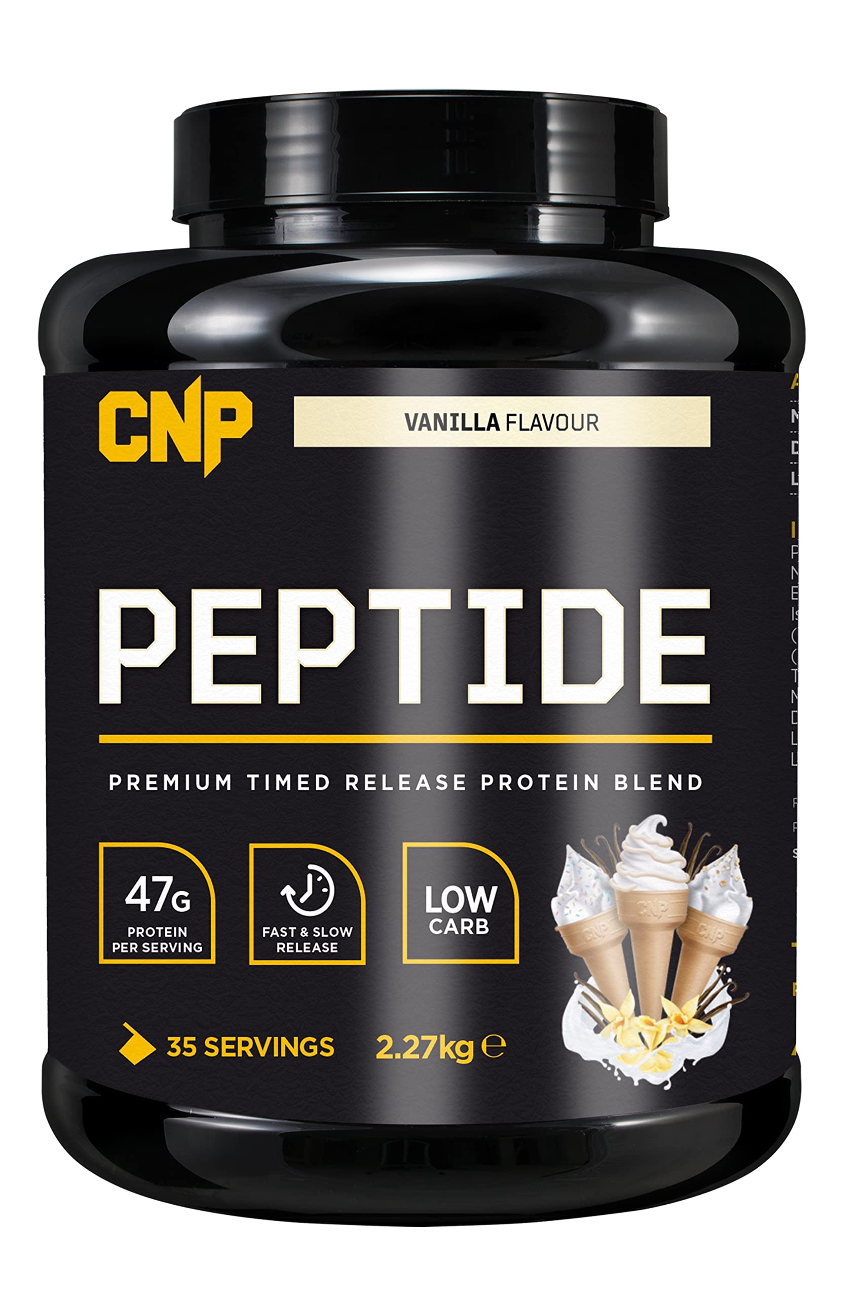 CNP Professional Pro Peptide 2.27Kg Vanilla Protein Powder - Premium Whey Protein Supplement for Muscle Growth & Recovery - Perfect for Post-Workout Shakes, Smoothies and Baking