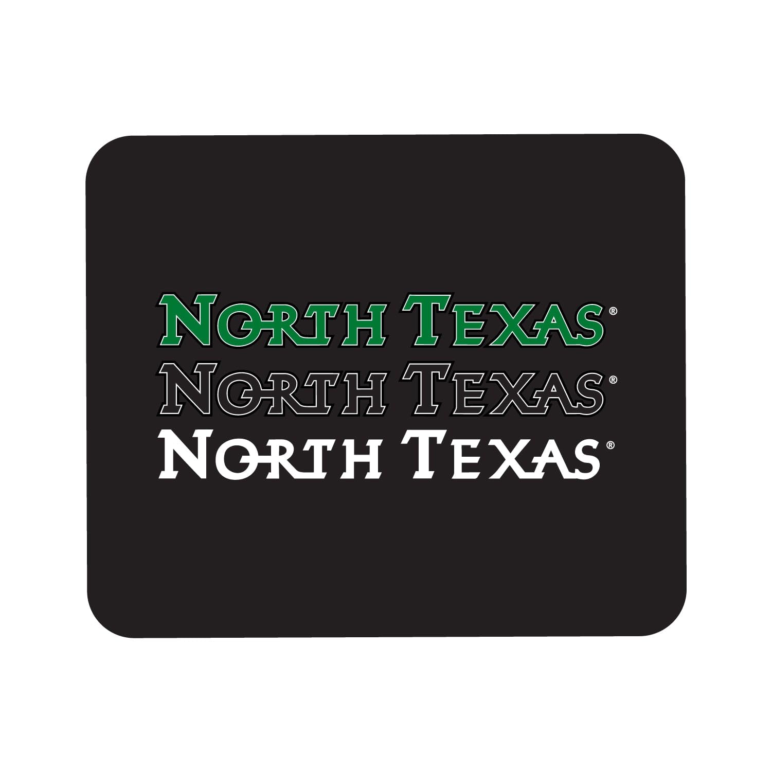OTM Essentials University of North Texas Standard Fabric Mouse Pad - Premium Desk Accessory & Gaming Mouse Mat with Triple Wordmark V1 Design - Perfect for Office, Home & Gaming Setups