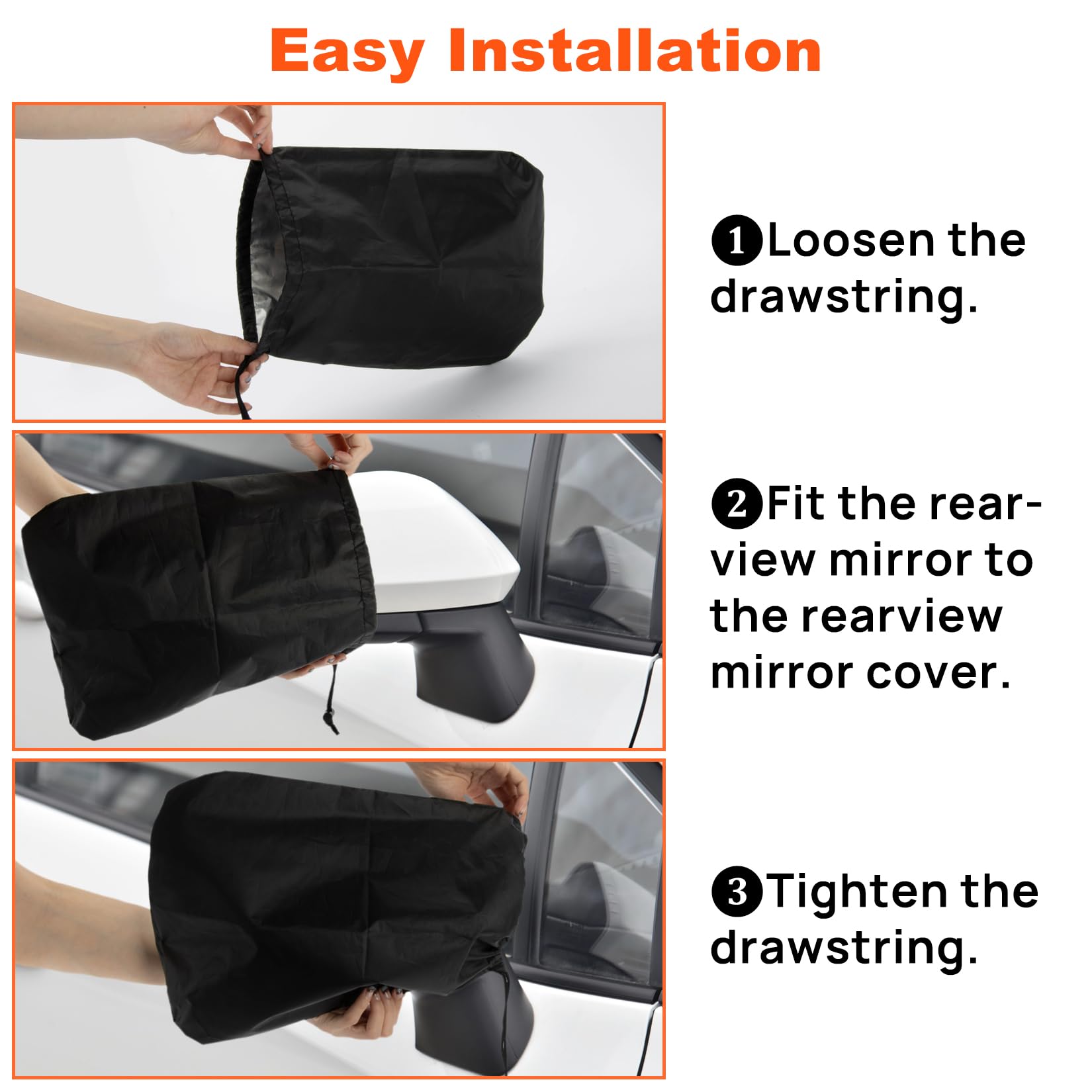 PSLER Universal Car Side Mirror Covers (2-Pack) - Waterproof Snow & Ice Protection for Winter Driving - Durable Exterior Mirror Covers for Trucks, SUVs, and Sedans - Perfect for Snowy Roads and Cold Weather Commuting