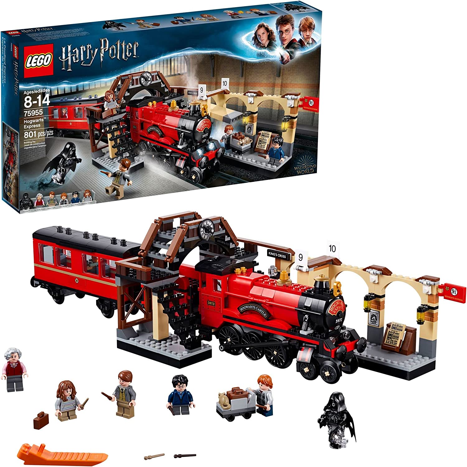 LEGO Harry Potter Hogwarts Express 75955 Building Kit - Collectible Train Set with Harry, Ron & Hermione Minifigures - Perfect for Kids & Adult Fans - Great Gift for Birthday & Christmas