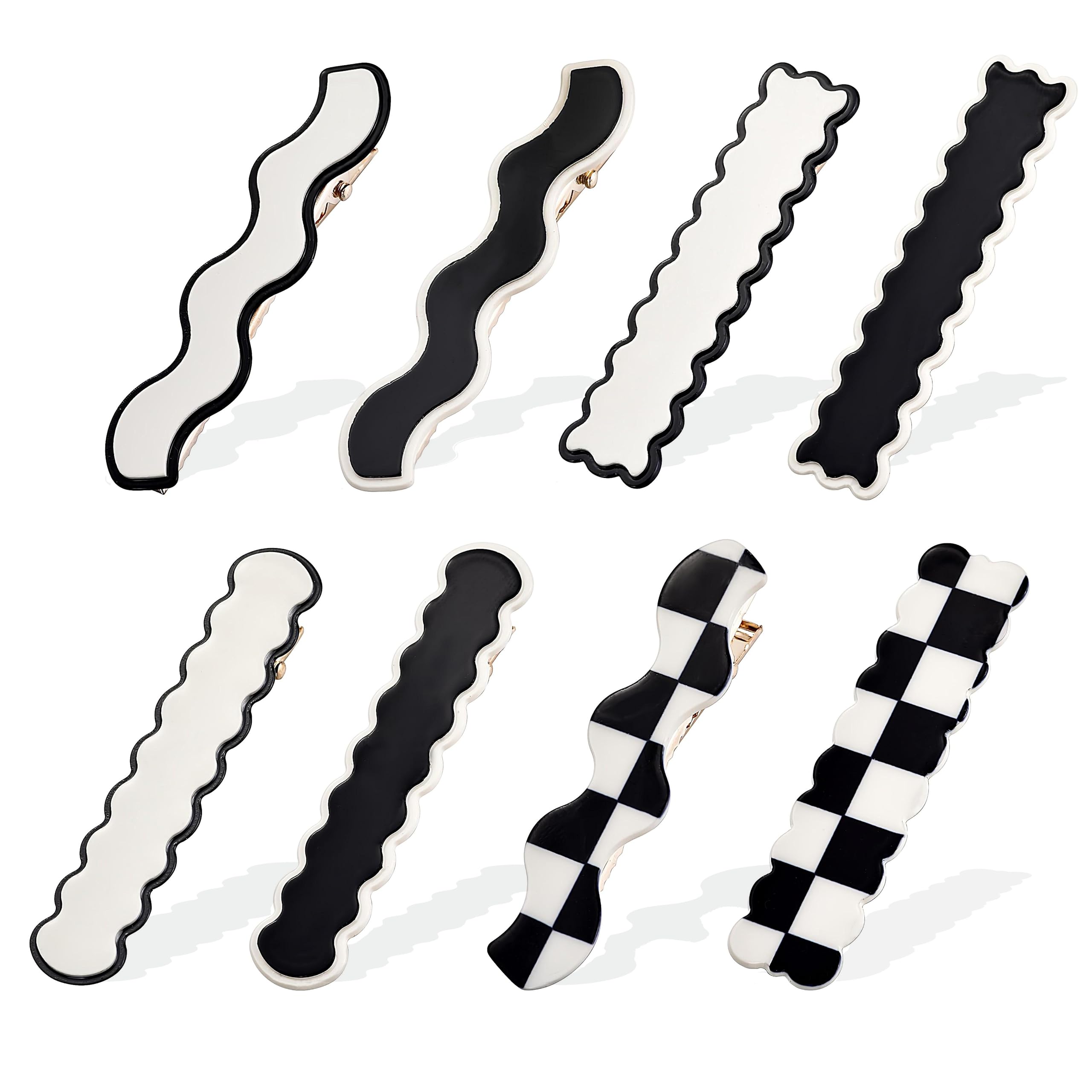 KAGNAL 8 Pcs Alligator Hair Clips for Women - Thin & Thick Hair Styling Accessories for Everyday Use