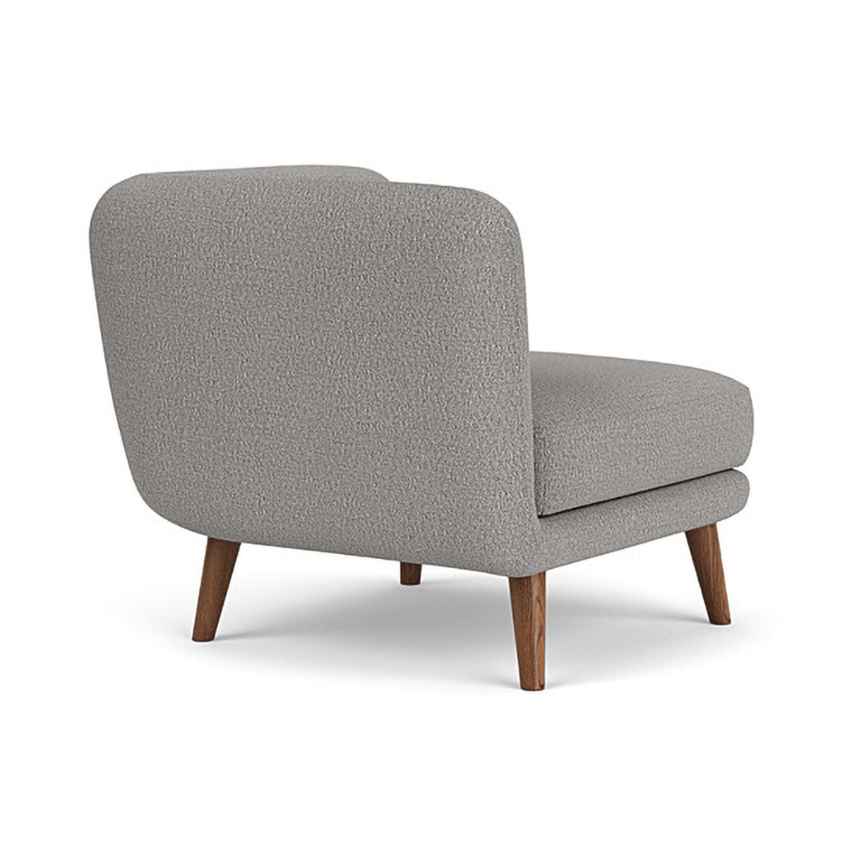 Alfred Boucle Left 1 Seater Modular Sofa - Modern Accent Chair for Living Room, Bedroom & Office - Comfortable Small Space Furniture