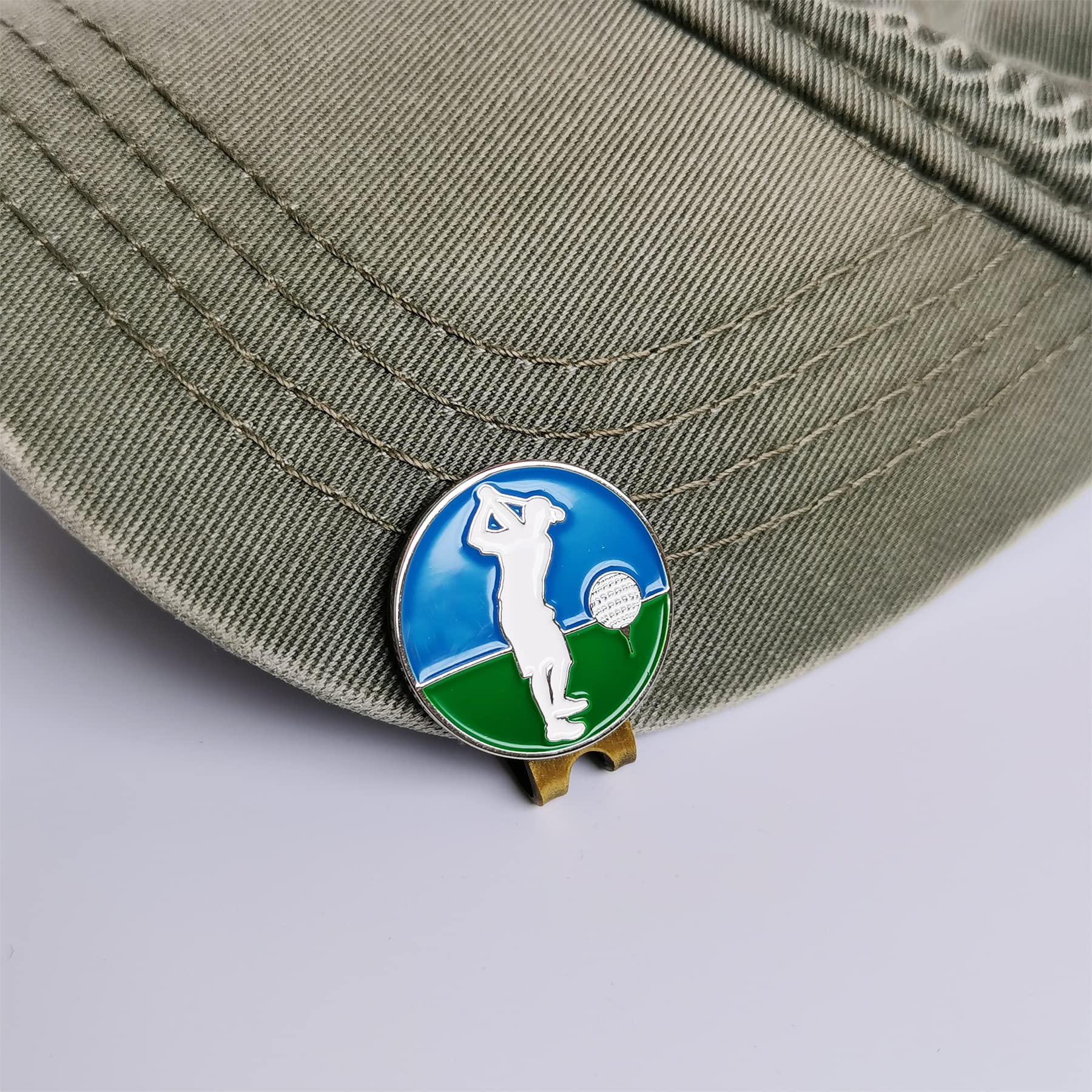 **Magnetic Golf Hat Clips - 4/6/8 PCS Ball Marker Holders for Golf Gloves, Hats, Bags, Caps, Visors & Belts (Black, Bronze) - Perfect for Golf Accessories & On-Course Convenience**