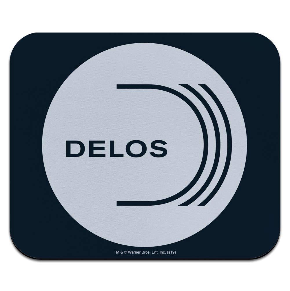 Westworld Delos Logo Low Profile Thin Gaming Mouse Pad - Non-Slip Rubber Base, Smooth Surface for PC, Laptop, Office & Home Use - Perfect for Work, Gaming & Daily Computing