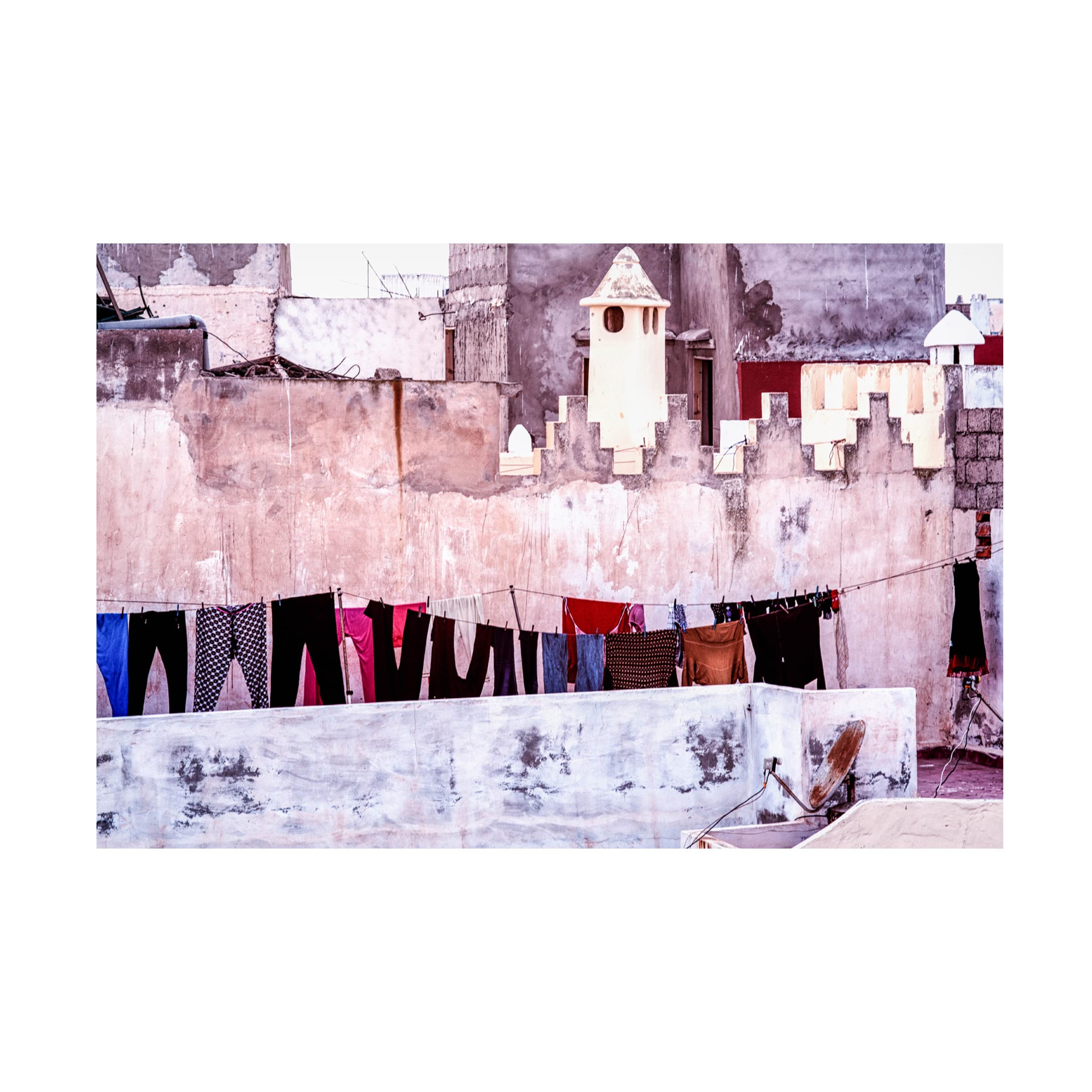 Trademark Fine Art 'Roofs' Canvas Wall Art Print by Bego Amare - Modern Home Decor for Living Room, Bedroom & Office