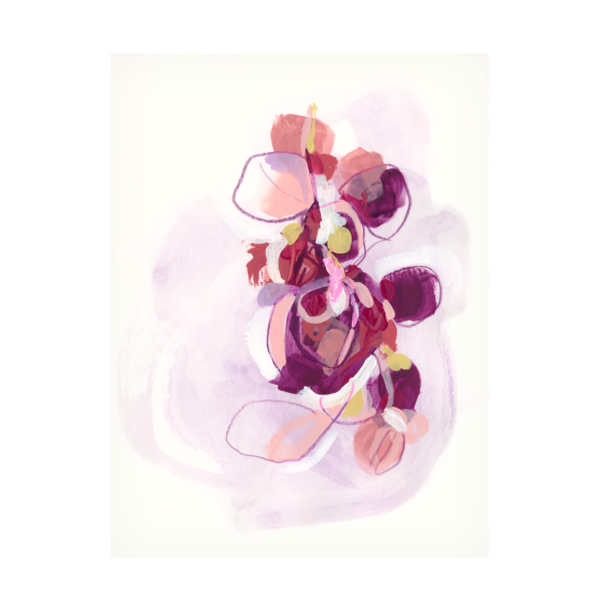 Trademark Fine Art 'Orchid Sonata II' Floral Canvas Wall Art by June Erica Vess - Elegant Home Decor for Living Room, Bedroom & Office