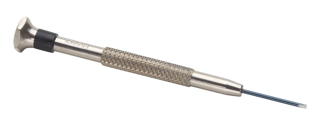 Premium Black Handle Fixed Blade Screwdriver - 1.00mm Precision Tip (SCR-261.00) | Ideal for Electronics Repair, Watchmaking & Small Appliance Maintenance