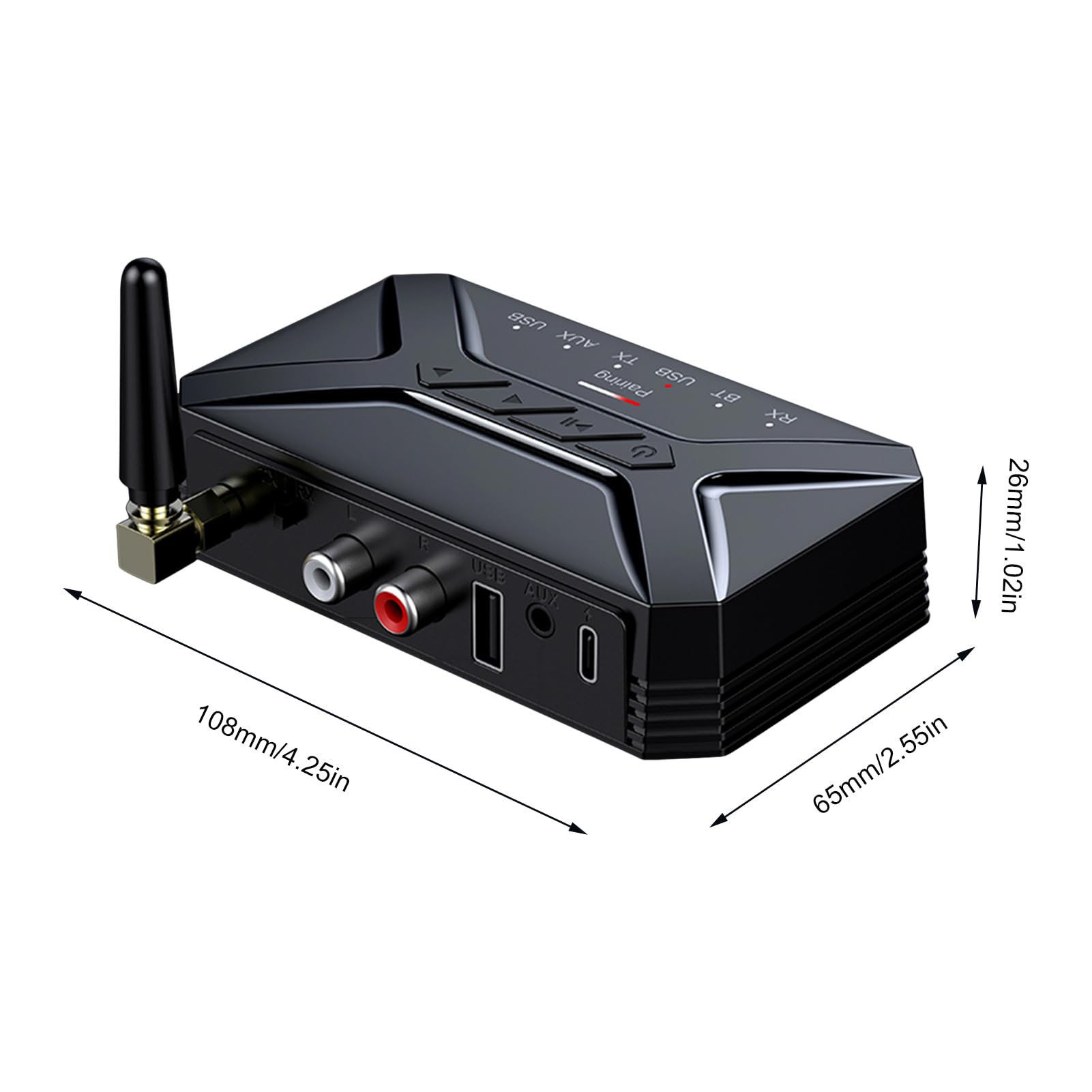 Veeteah Wireless Audio Adapter for Speakers - Bluetooth 5.0 Transmitter & Receiver with Noise Cancellation | Portable Wireless Music Converter for iPhone, Android, Smartphones, Tablets | Perfect for Home, Office, and Outdoor Music Streaming