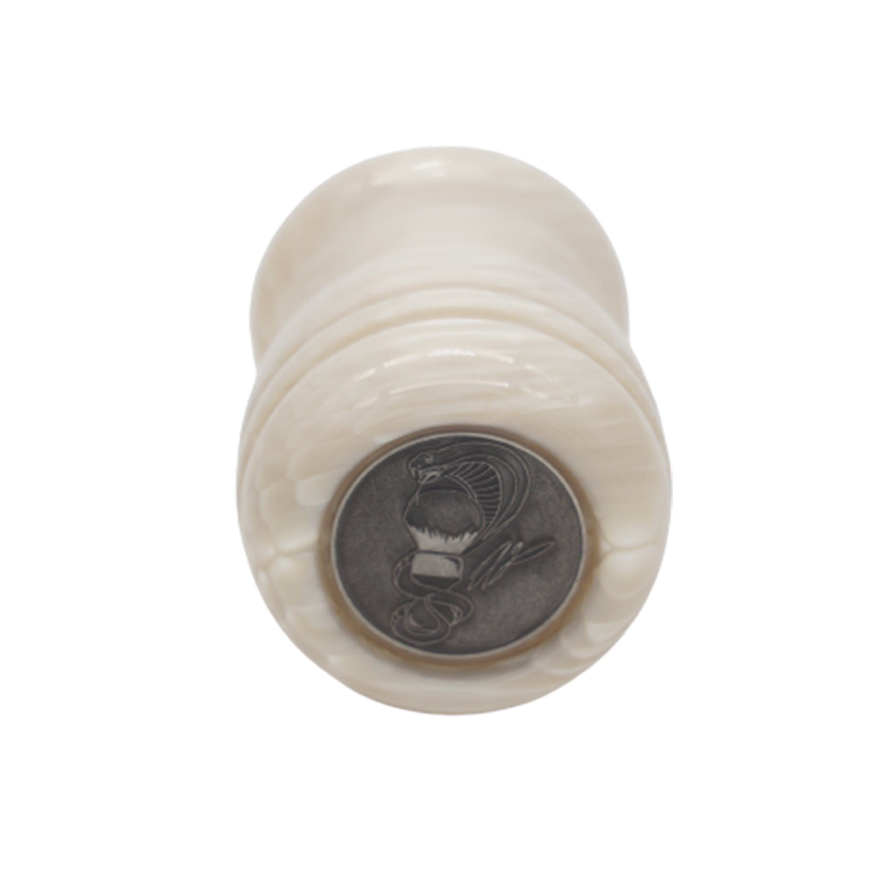 Premium Ivory Snakeskin Handmade Shaving Brush Handle - Fits 24mm & 26mm Knots - Perfect for Wet Shaving, Grooming Kits & Luxury Bathroom Accessories