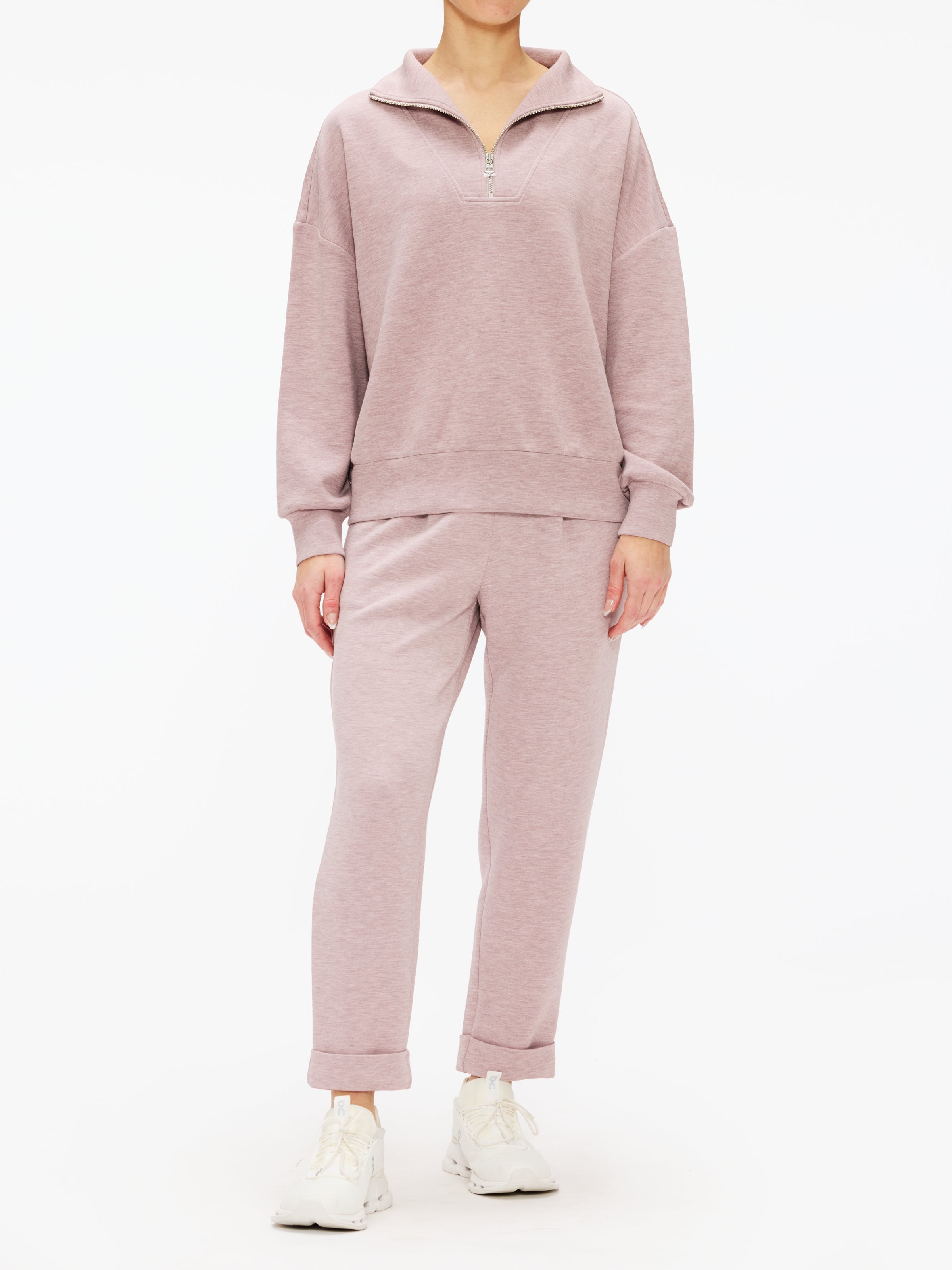 Varley Hawley Half Zip Sweatshirt for Women - Soft Fleece Pullover with Kangaroo Pocket - Perfect for Workouts, Running & Casual Wear