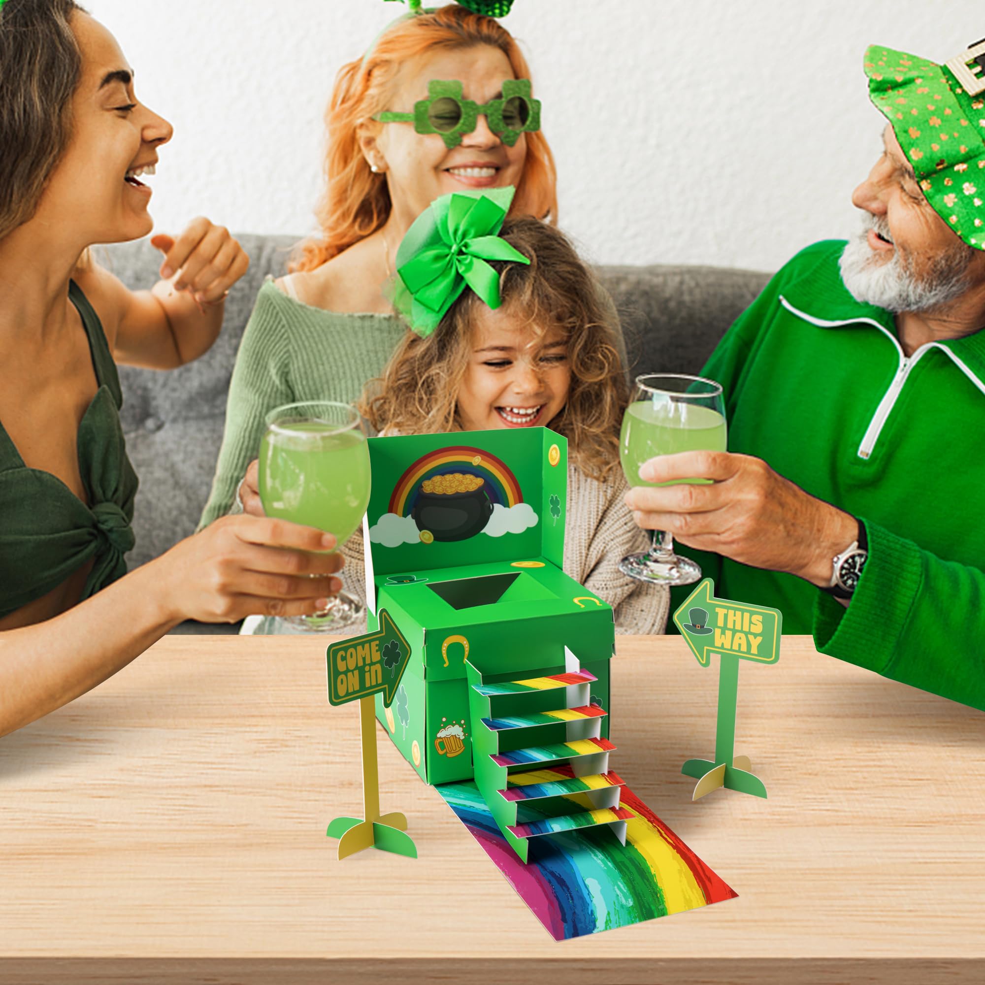 RunNico St. Patrick's Day Leprechaun Trap Kit - DIY Craft for Kids, Classroom & Home Party - Rainbow Themed St Patricks Day Decorations to Catch a Leprechaun - Perfect for School Activities & Family Fun