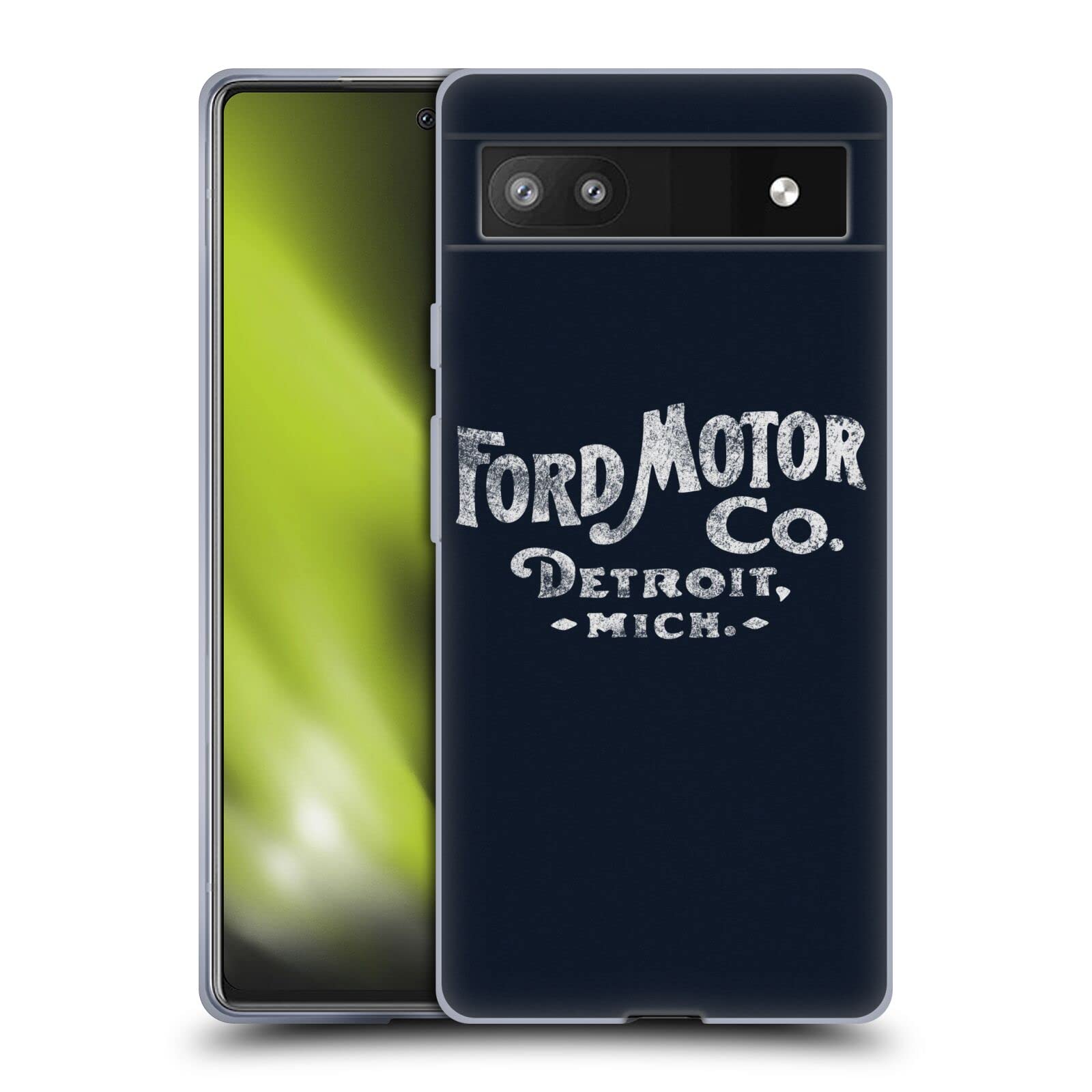 Ford Detroit Logo Soft Gel Case for Google Pixel 6a - Officially Licensed Phone Cover for Work & Travel
