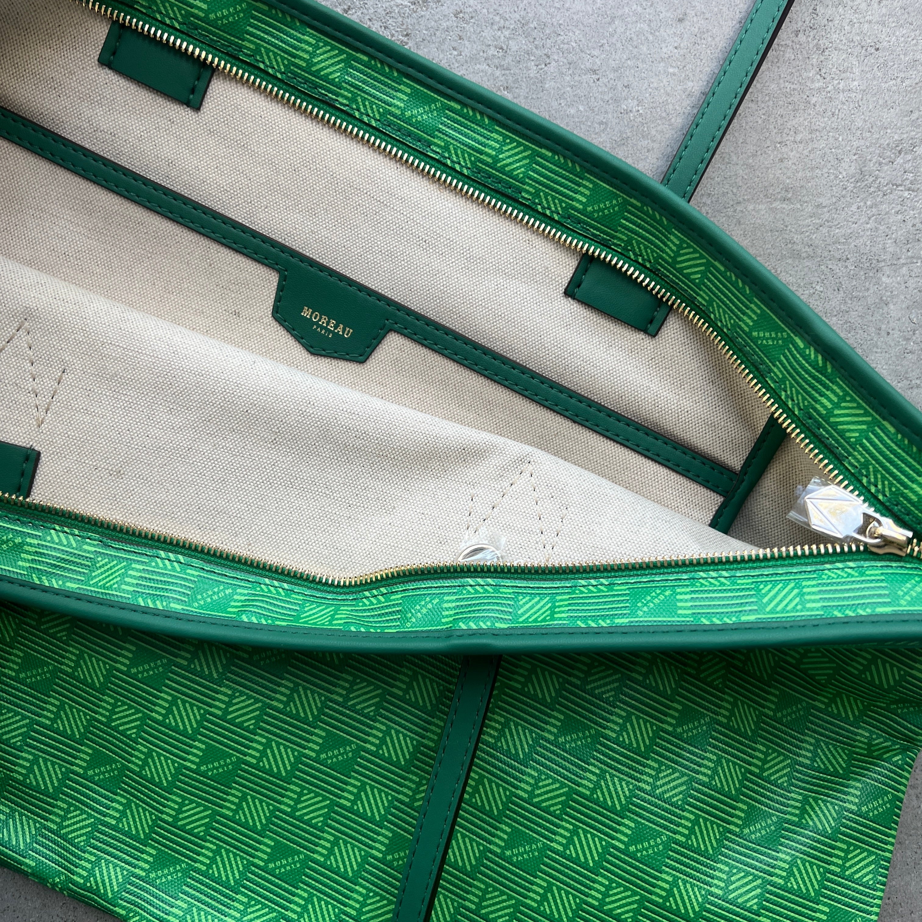 Saint Tropez Zip Tote GM Handbag - Premium Green Leather Tote Bag for Women | Perfect for Work, Travel & Everyday Use