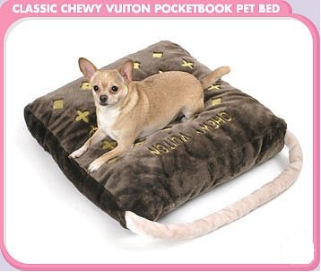 Louis Vuitton Inspired Brown Chewy Dog Bed - Durable & Comfortable Pet Bed for Small to Medium Dogs - Perfect for Crates, Living Rooms & Bedrooms
