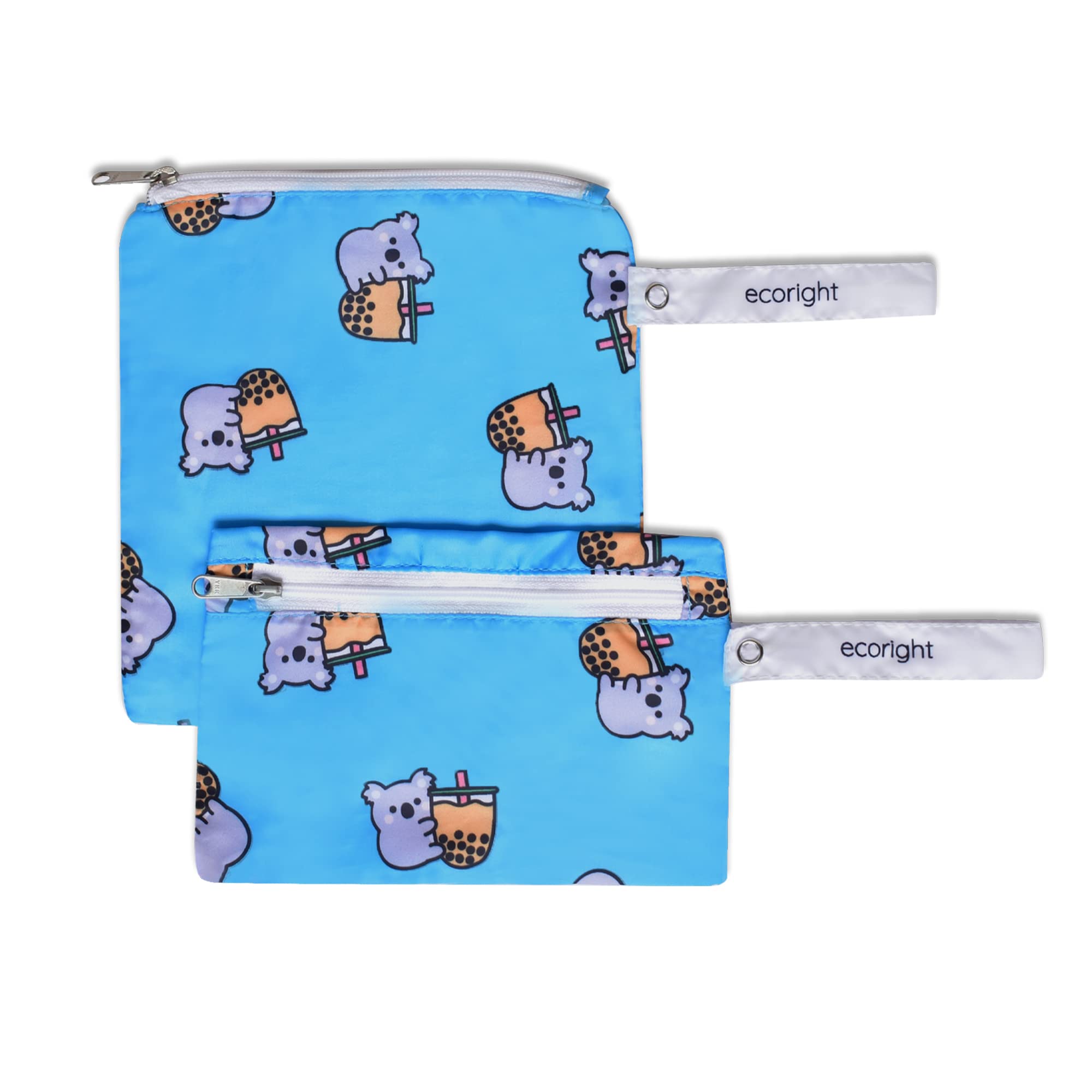EcoRight 100% Recycled Reusable Sandwich Bags & Snack Bags - BPA Free, Food Safe, Set of 2 - Perfect for School Lunches, Picnics & Meal Prep