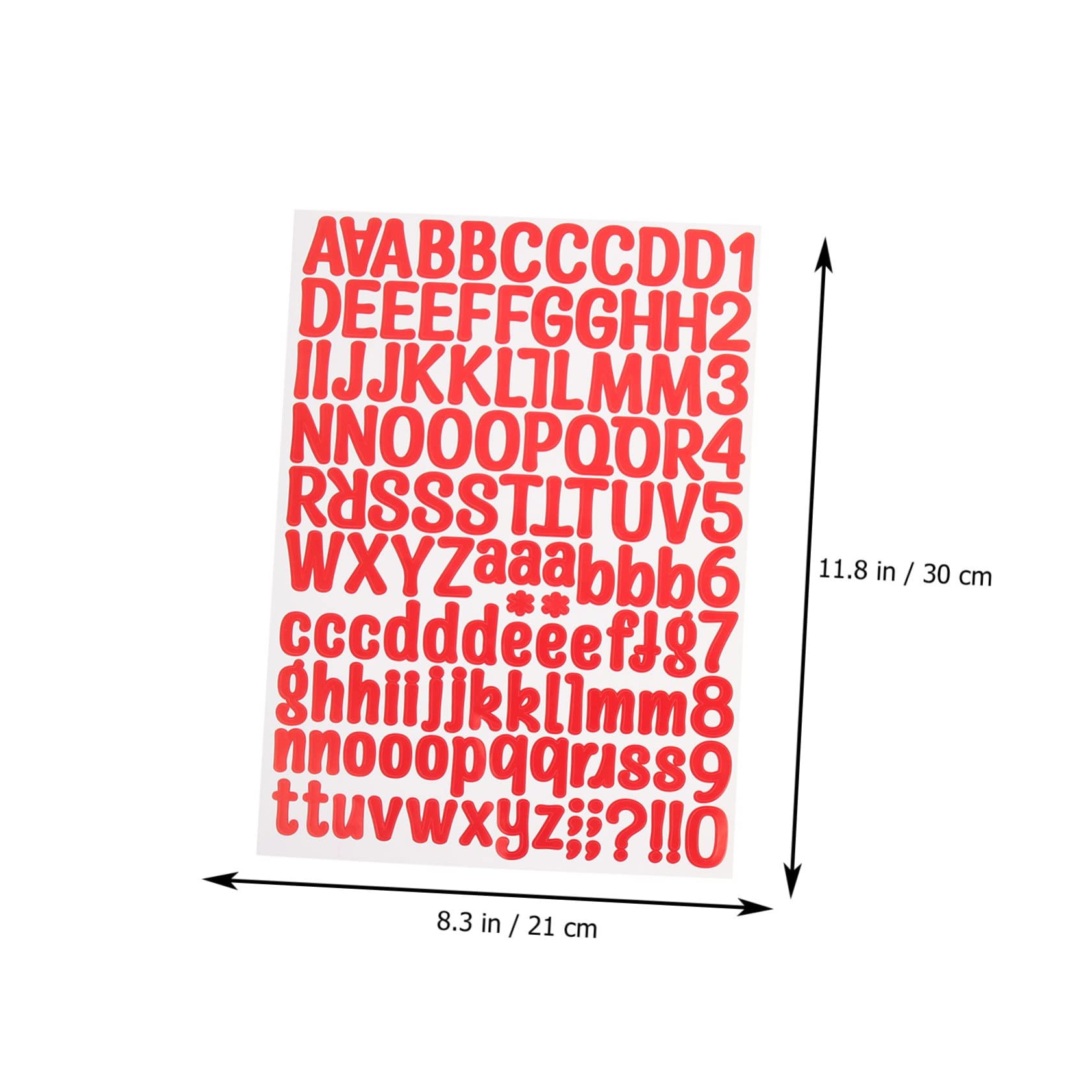 STOBOK 48 Sheets Alphabet Letter Stickers - Waterproof Vinyl Decals for Laptops, Computers, Notebooks - A-Z Letters & 0-9 Numbers - Perfect for School Projects, DIY Crafts, Office Organization & Personalizing Devices
