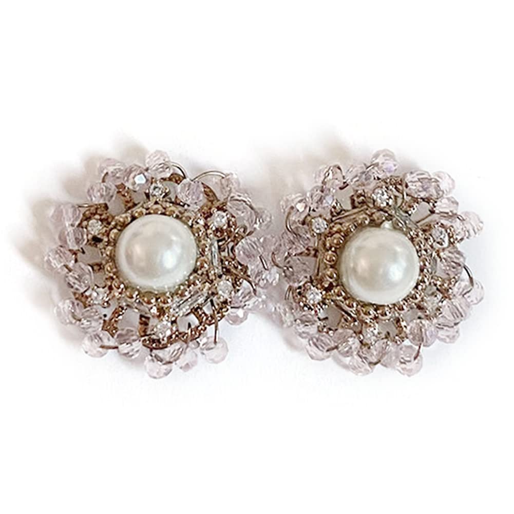 Vintage Floral Stud Earrings for Women - Handmade Antique Style Flower Earrings - Perfect for Weddings, Parties & Everyday Wear