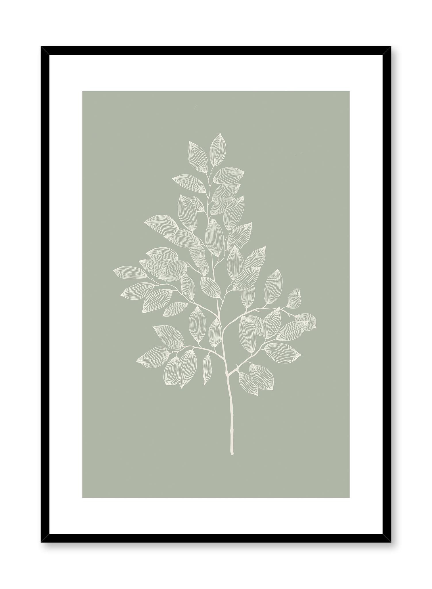 Leafy Branch Wall Art Poster - Nature Inspired Home Decor for Living Room, Bedroom & Office - Perfect for Boho, Farmhouse & Modern Interior Design Styles