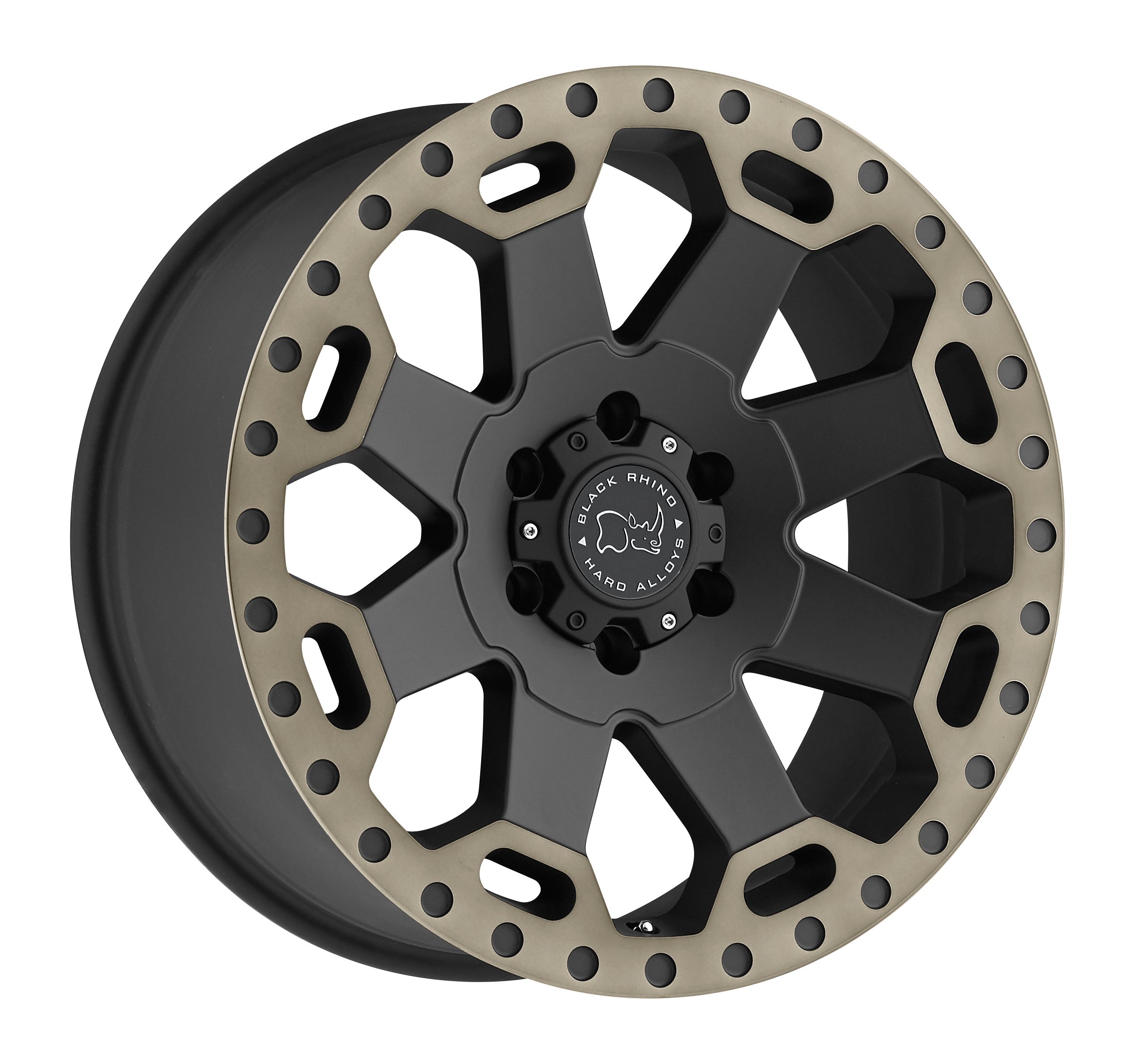 BLACK RHINO WARLORD 17x8.0 5x120 ET35 CB76.1 Matte Black Wheels with Machine Dark Tint Lip - Perfect for Off-Road Trucks, SUVs & Jeeps