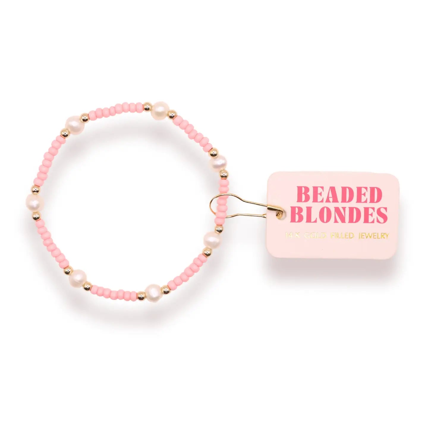 Elegant Pastel Pink Pearl Beaded Bracelet for Women | Handmade Stretch Beaded Jewelry | Perfect for Weddings, Parties & Everyday Wear