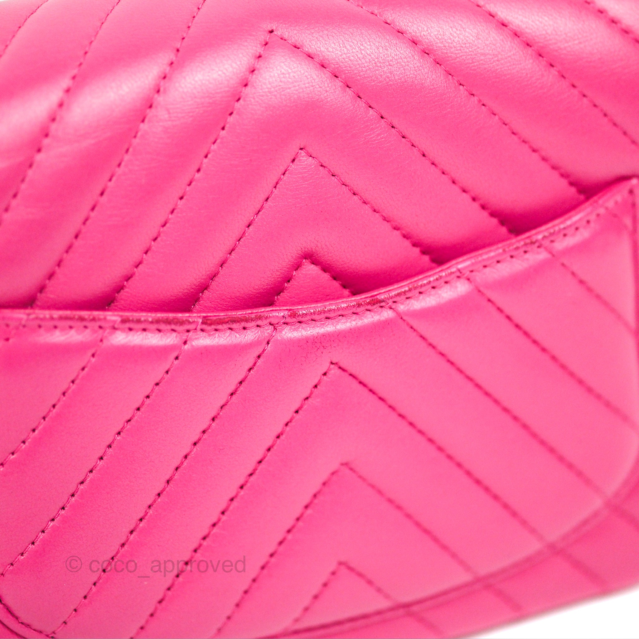 Chanel Chevron Mini Square Flap Bag in Pink Lambskin with Gold Hardware - Perfect for Evening Parties & Luxury Fashion Accessories