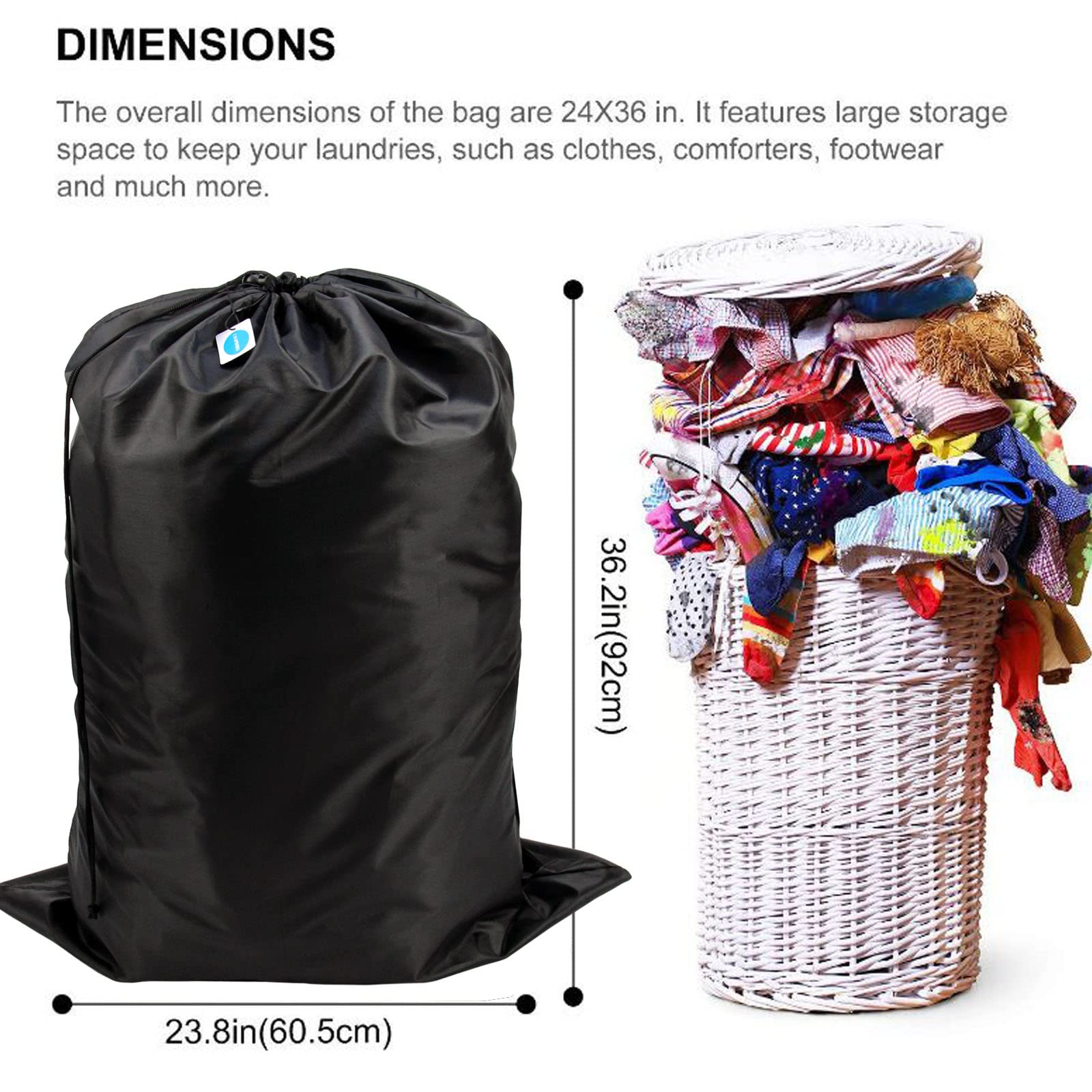 Extra Large Laundry Backpack for College & Travel - Foldable Lightweight Dirty Clothes Bag for Suitcase, Camping, Dorm & Luggage | Heavy Duty Laundry Storage Solution for Students & Outdoor Adventures