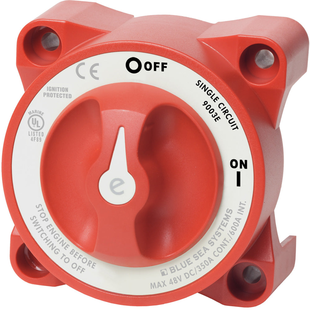 Blue Sea 9003e e Series Marine Battery Switch - ON/OFF Single Circuit for Boats, RVs & Off-Grid Power Systems | Waterproof & Durable Electrical Switch for Marine Applications