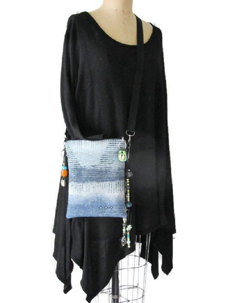 Stylish Women's Crossbody Bag - Denim Blue Native American Inspired Design for Casual Outings & Travel Accessories