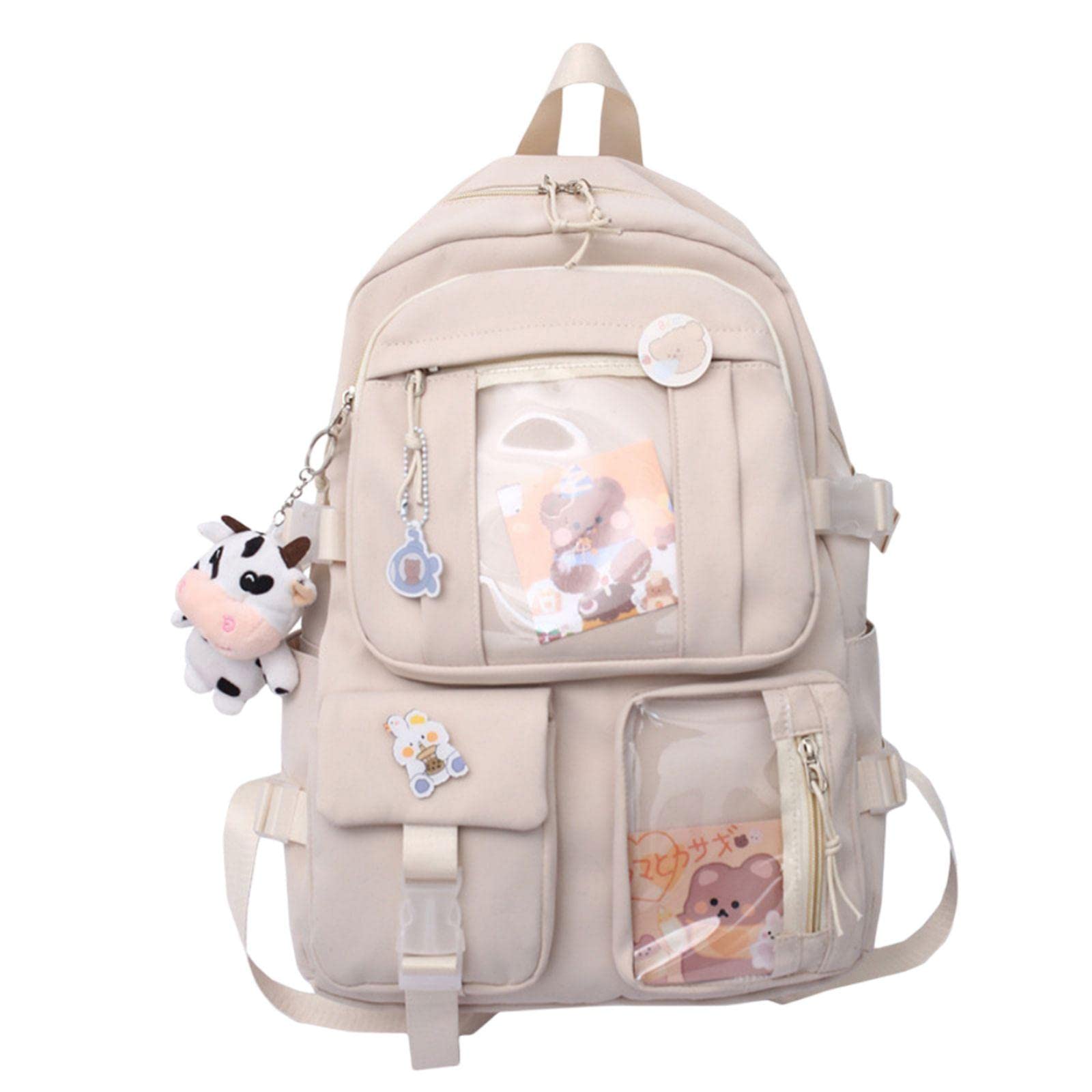 ATORSE® Kawaii Anime Backpack for Women & Girls - Cute Anti-Theft School Bag, Travel Backpack in White | Perfect for School, College, Travel & Cosplay