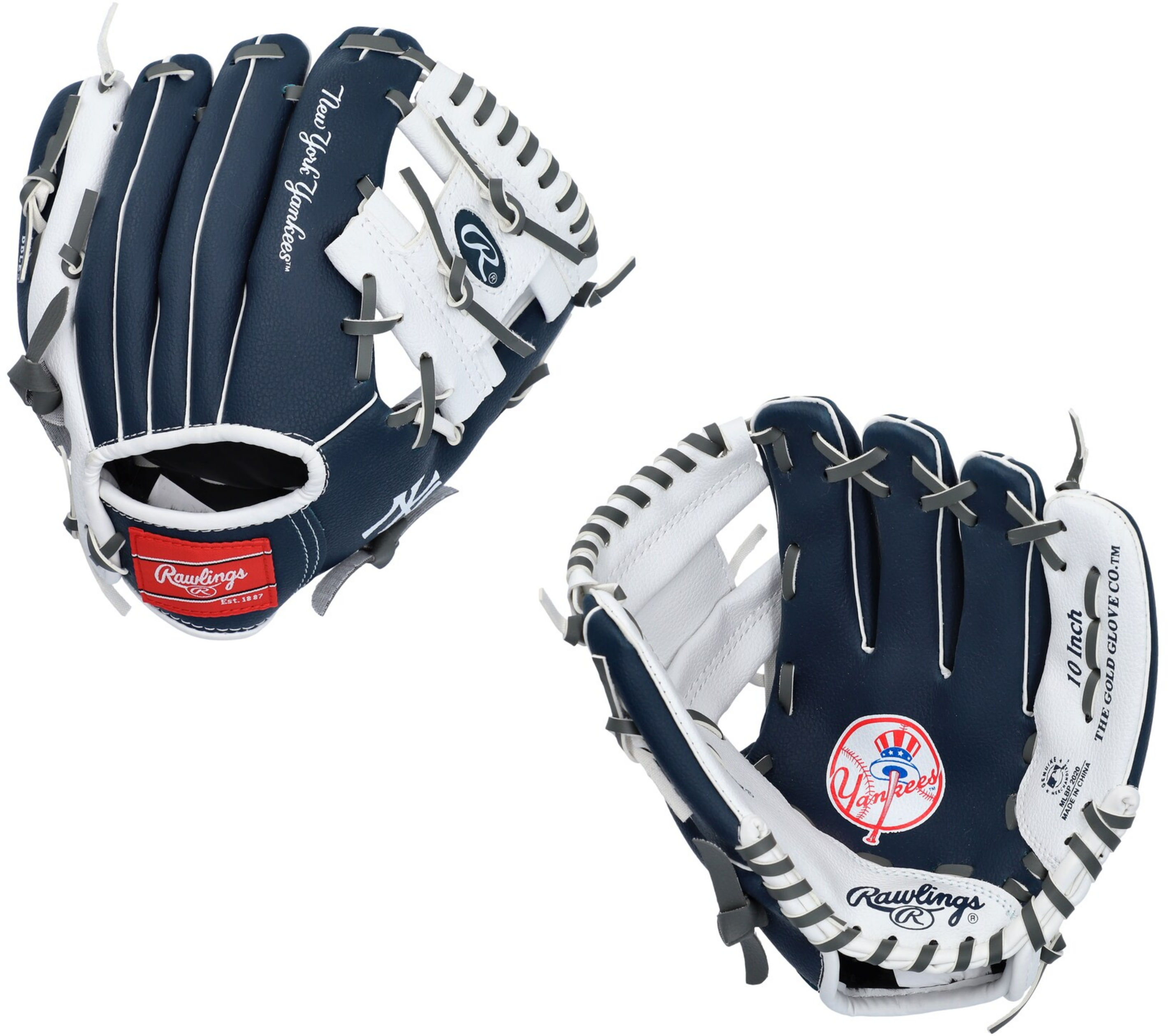 Rawlings New York Yankees Tee Ball Glove for Kids - 10