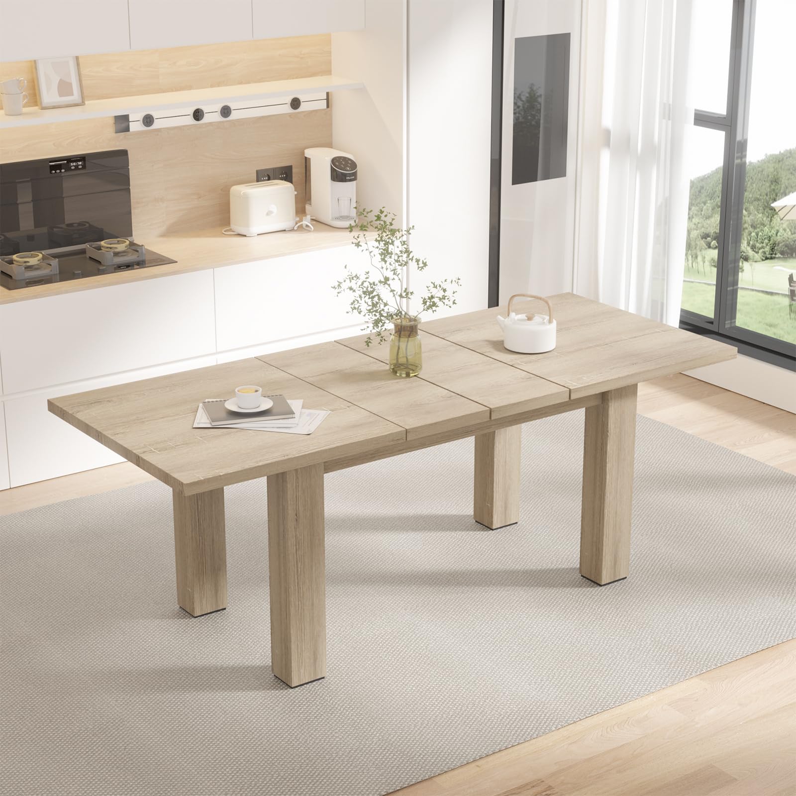 Extendable Wooden Dining Table for 6-10 People | 55