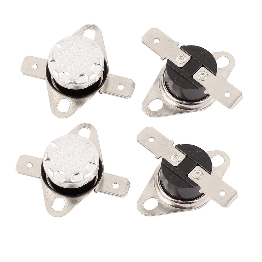 4PCS KSD301 Thermostat Temperature Control Switch 125°C 257°F NC - High Precision Thermal Protection for Coffee Makers, Water Heaters & Home Appliances