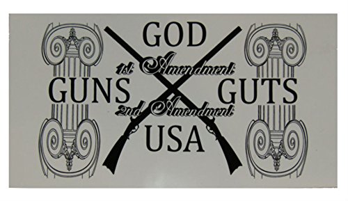 USA Patriotic Decal Set - 6 God Guns Guts Stickers for Cars & Bumpers