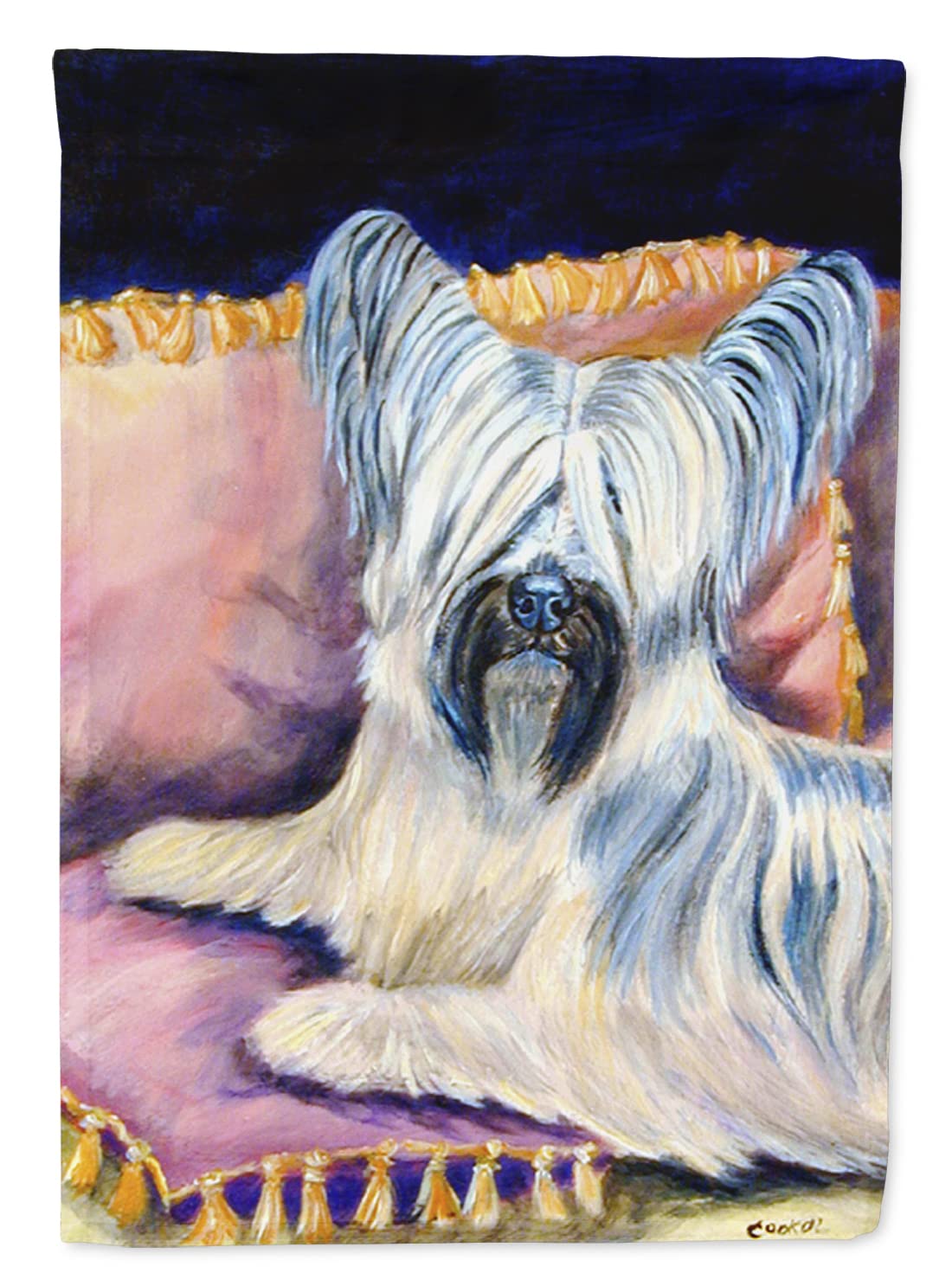 Skye Terrier Garden Flag - Decorative Outdoor Yard Banner for Mailbox, Patio & Flower Beds | Weather-Resistant Multicolor Artwork | Perfect for Seasonal Decor & Pet Lovers