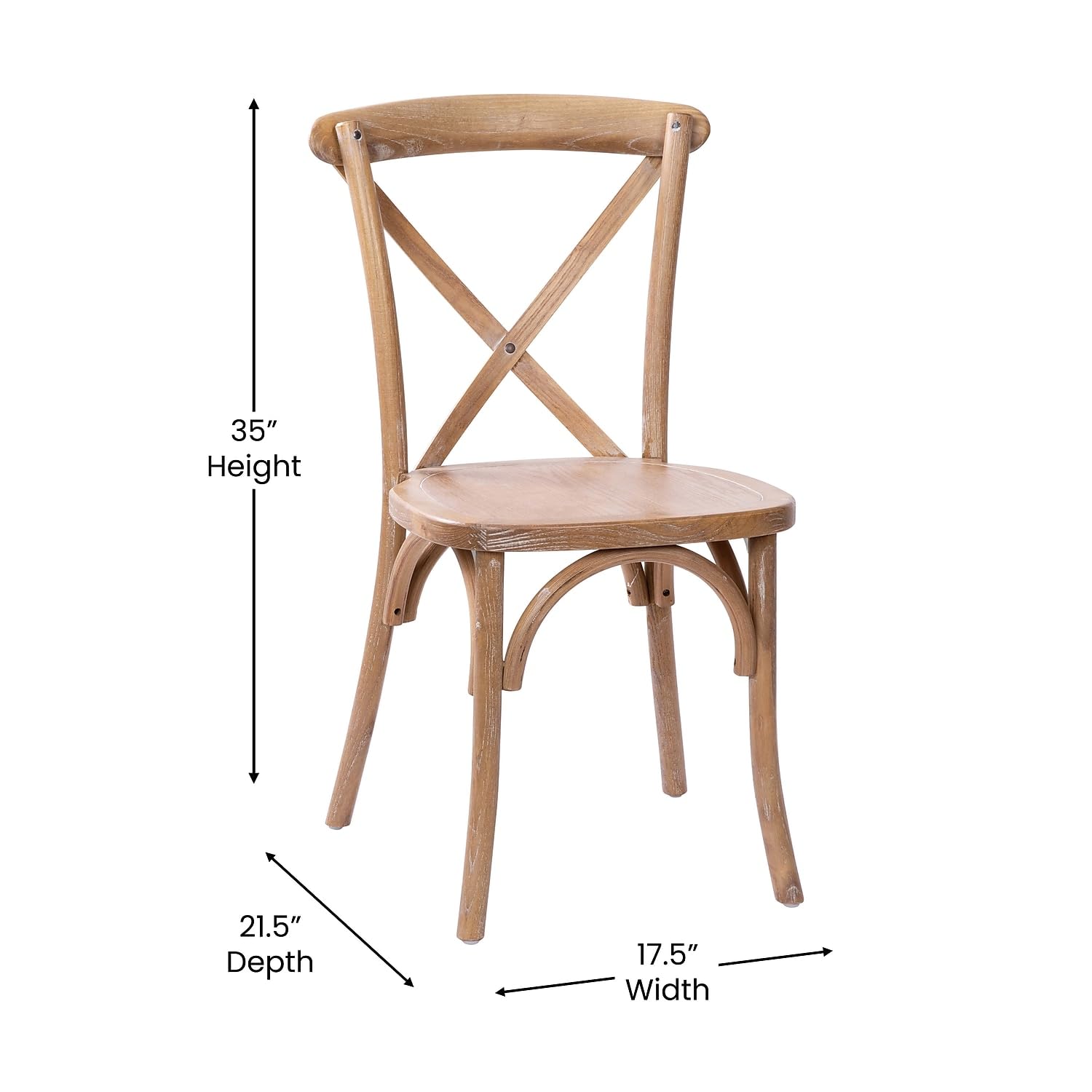 Flash Furniture Advantage Medium X-Back Chair with White Grain - Ergonomic Office Chair for Home & Office Workspace, Conference Room, Study Desk