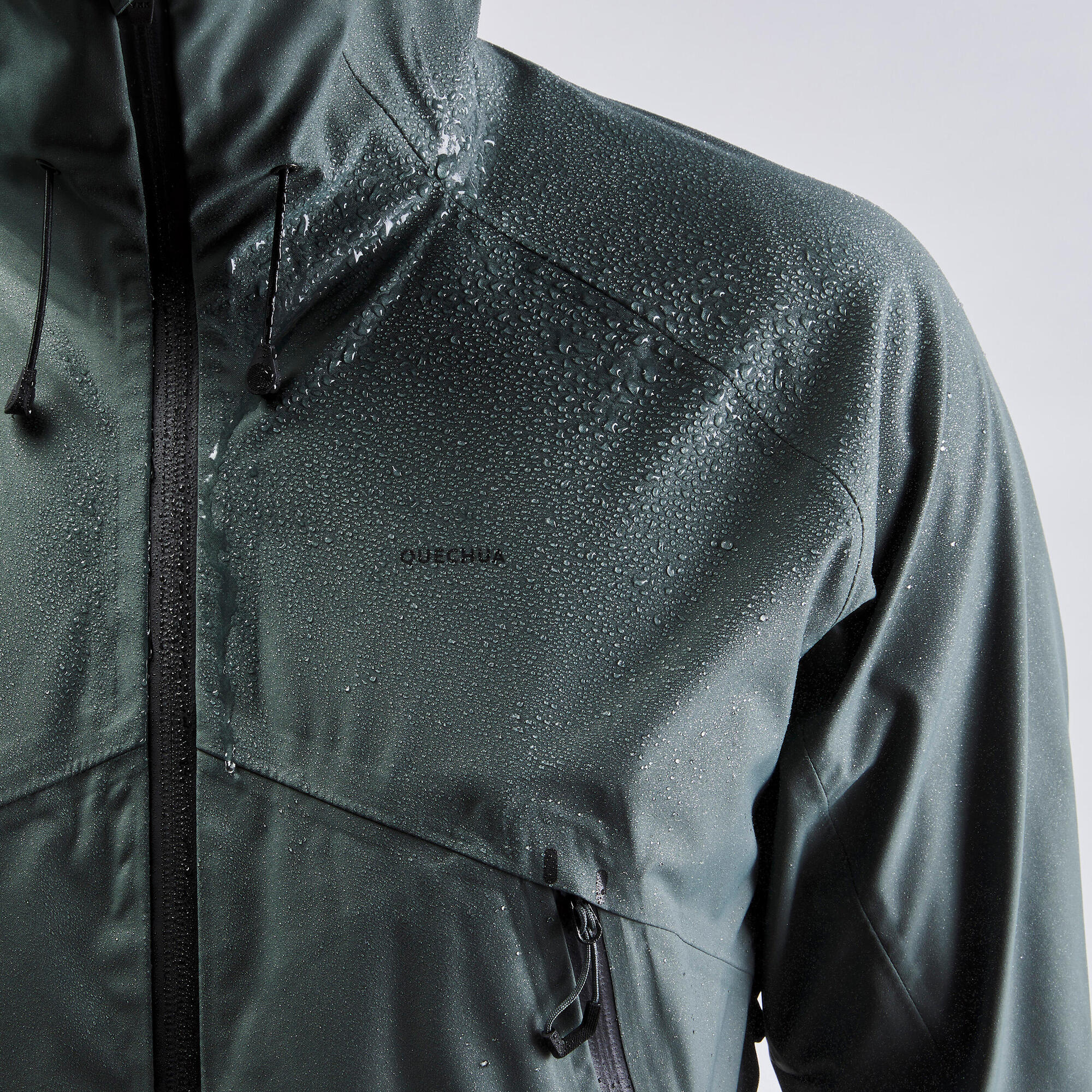 Quechua Men's MH500 Lightweight Waterproof Hiking Jacket - Outdoor Trekking, Camping & Mountain Climbing Gear