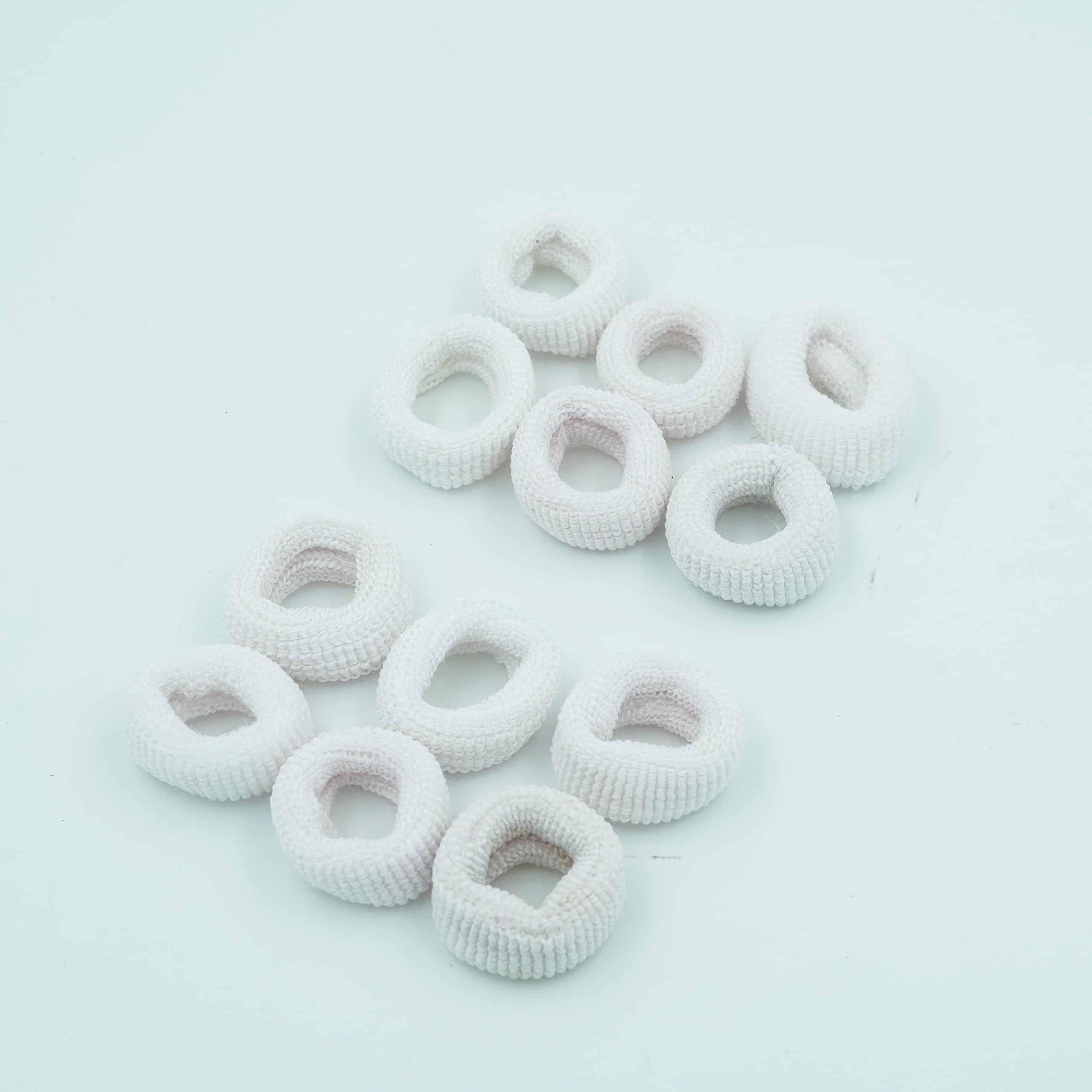 Elkano White Hair Donut Bun for Girls - Medium Size Hair Band for Everyday Use - Perfect for School, Work, and Special Occasions