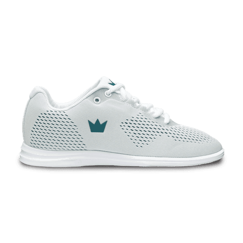 Brunswick Women's Axis White Teal Bowling Shoes - Lightweight & Comfortable for League Play & Casual Bowling - Perfect for Women's Bowling Tournaments & Practice Sessions
